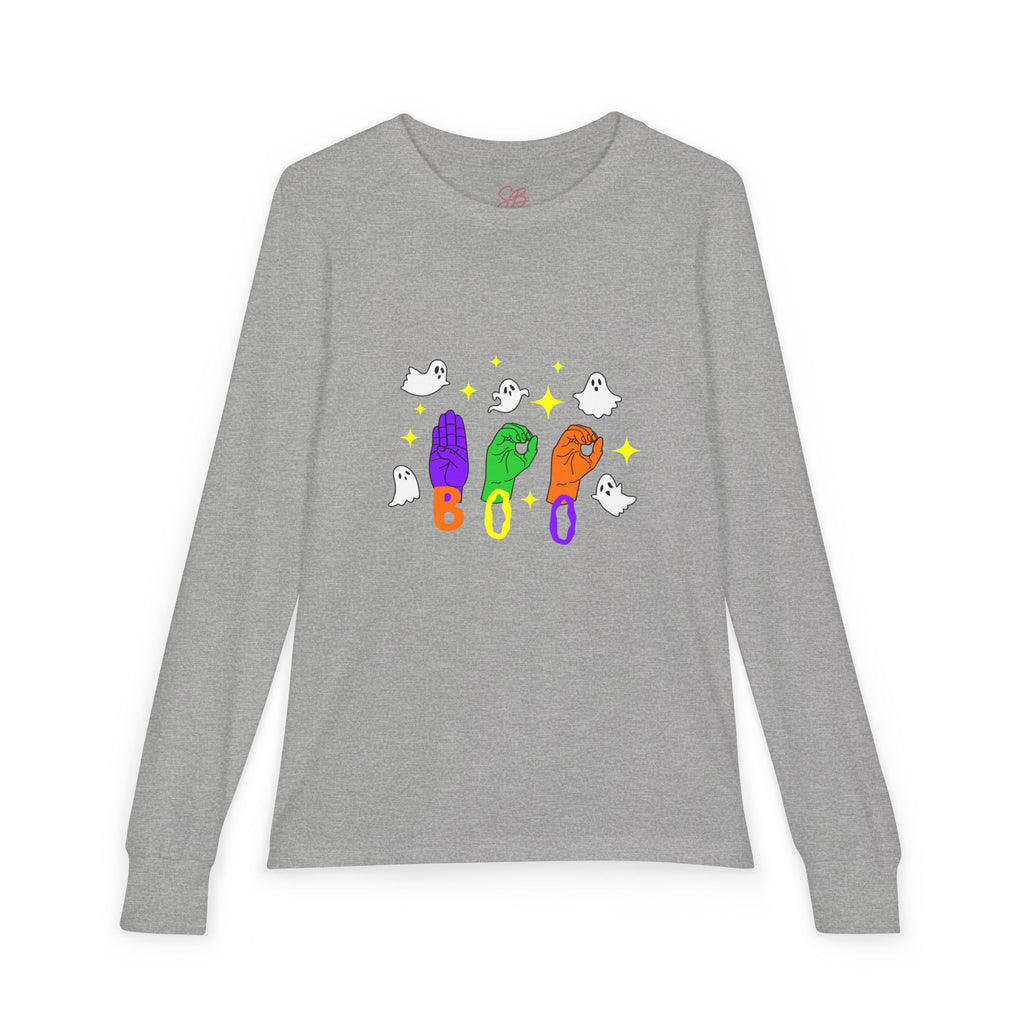 Ghosts Boo in ASL - Kid Long Sleeve Shirt