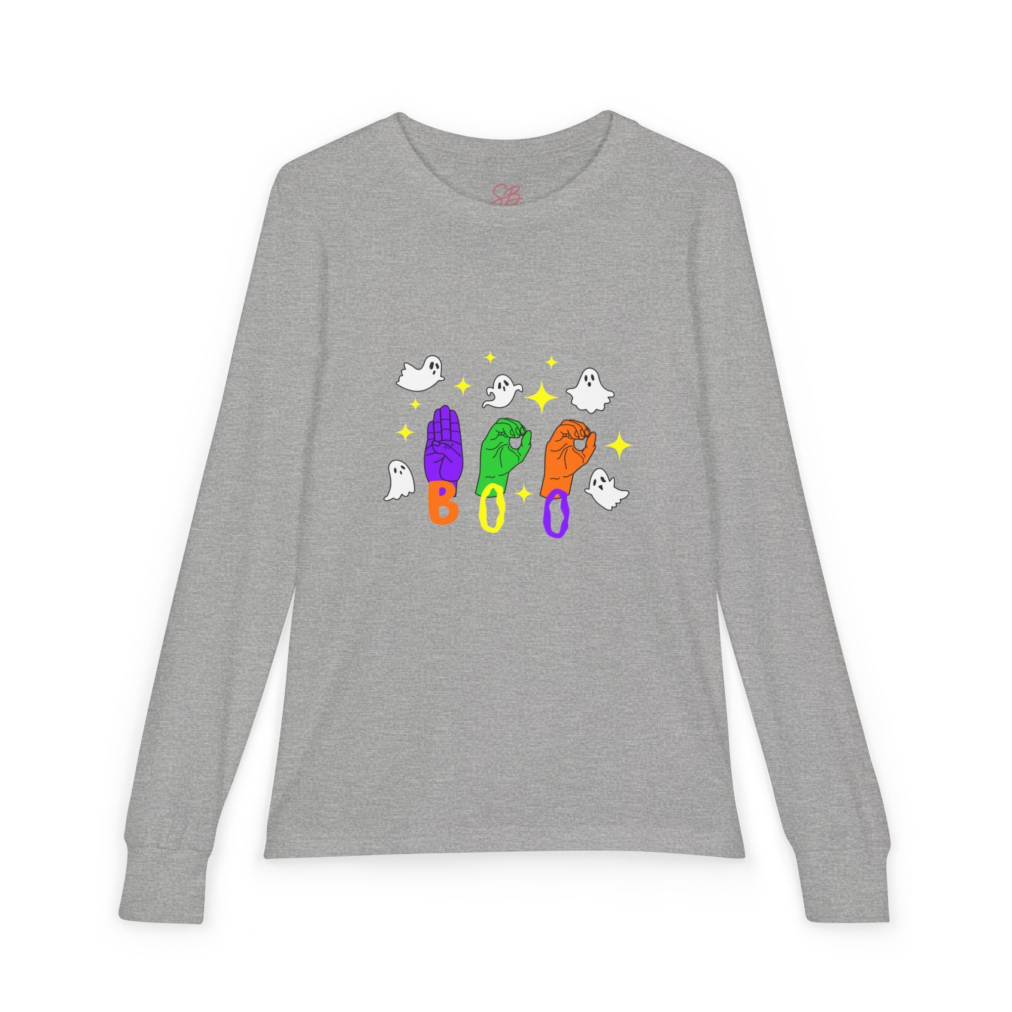 Ghosts Boo in ASL - Kid Long Sleeve Shirt