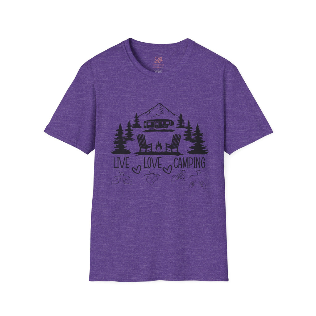 Live Love Camping in ASL (black ink) - T-Shirt