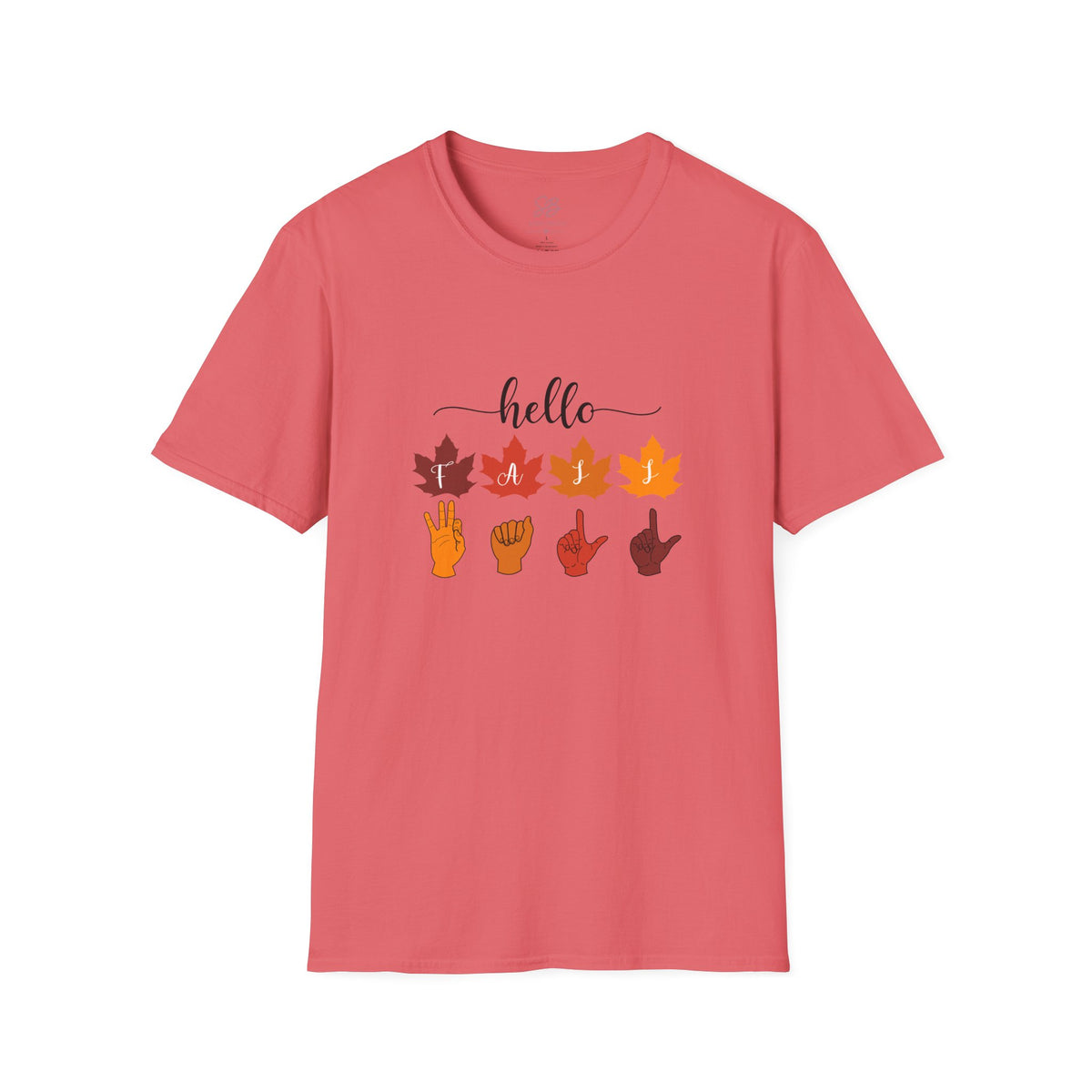 Hello Fall Fingerspelling American Sign Language, ASL -  T-Shirt