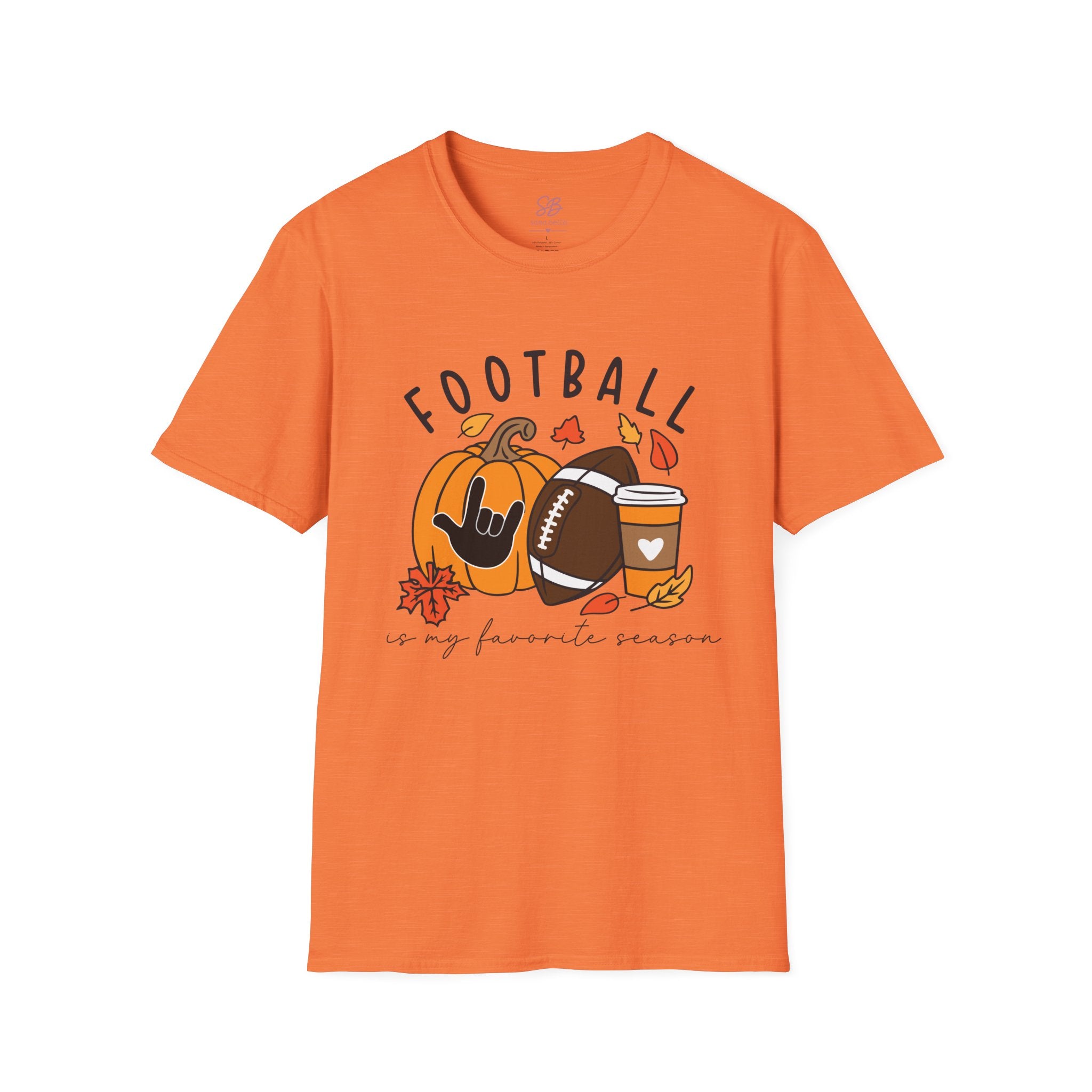 Football Is My Favorite Season  with I love you American Sign Language, ASL- T-Shirt