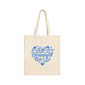 Grandma  I love you ASL  Heart blue design — Cotton Canvas Tote Bag