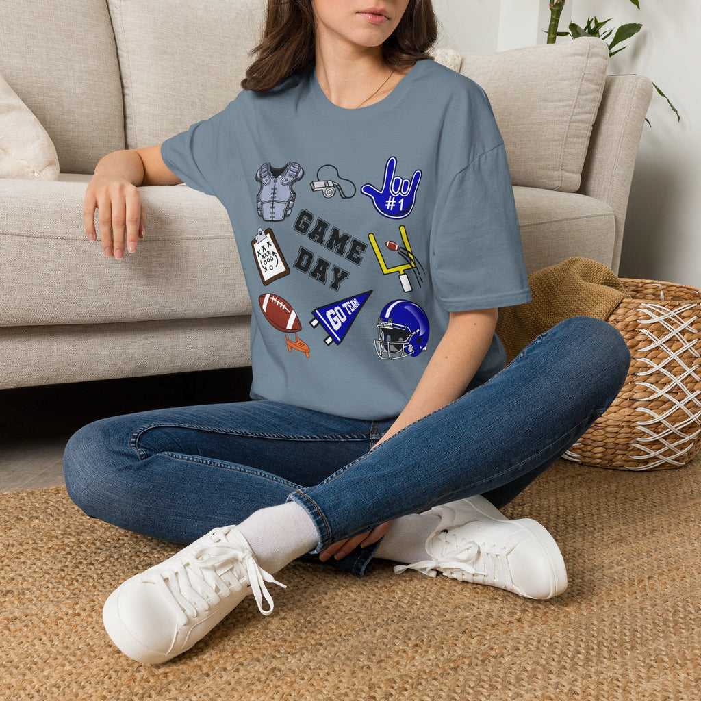 Game Day Football with I Love You ASL  - T-Shirt