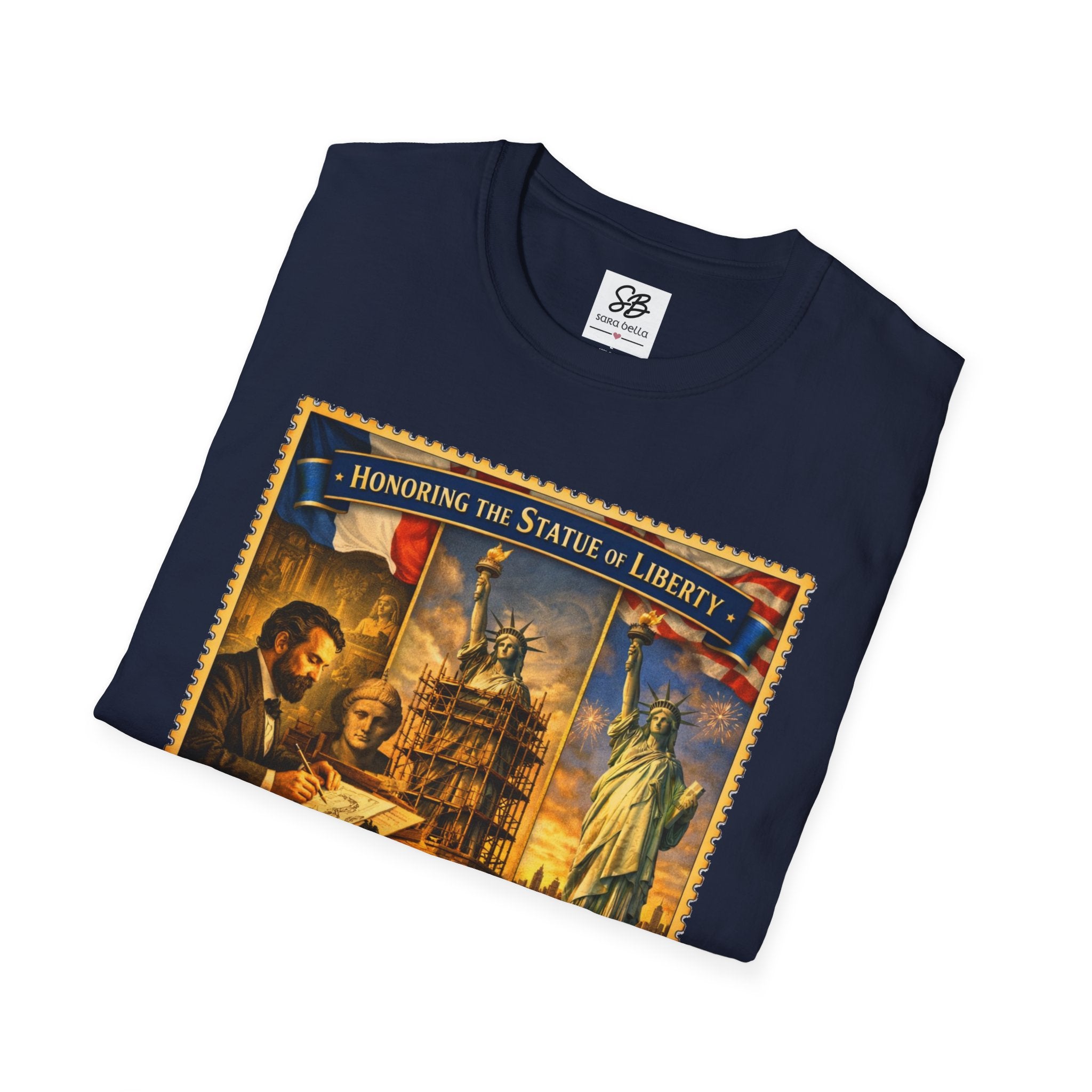 Statue of Liberty Tribute Vintage Stamp T-Shirt