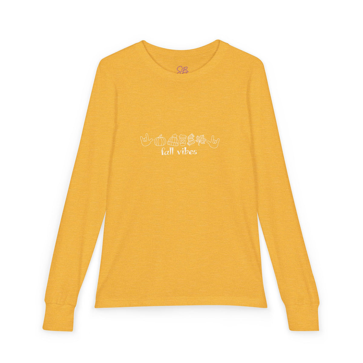 Fall Vibes with I Love You American Sign Language, ASL - Kids Long Sleeve Shirt