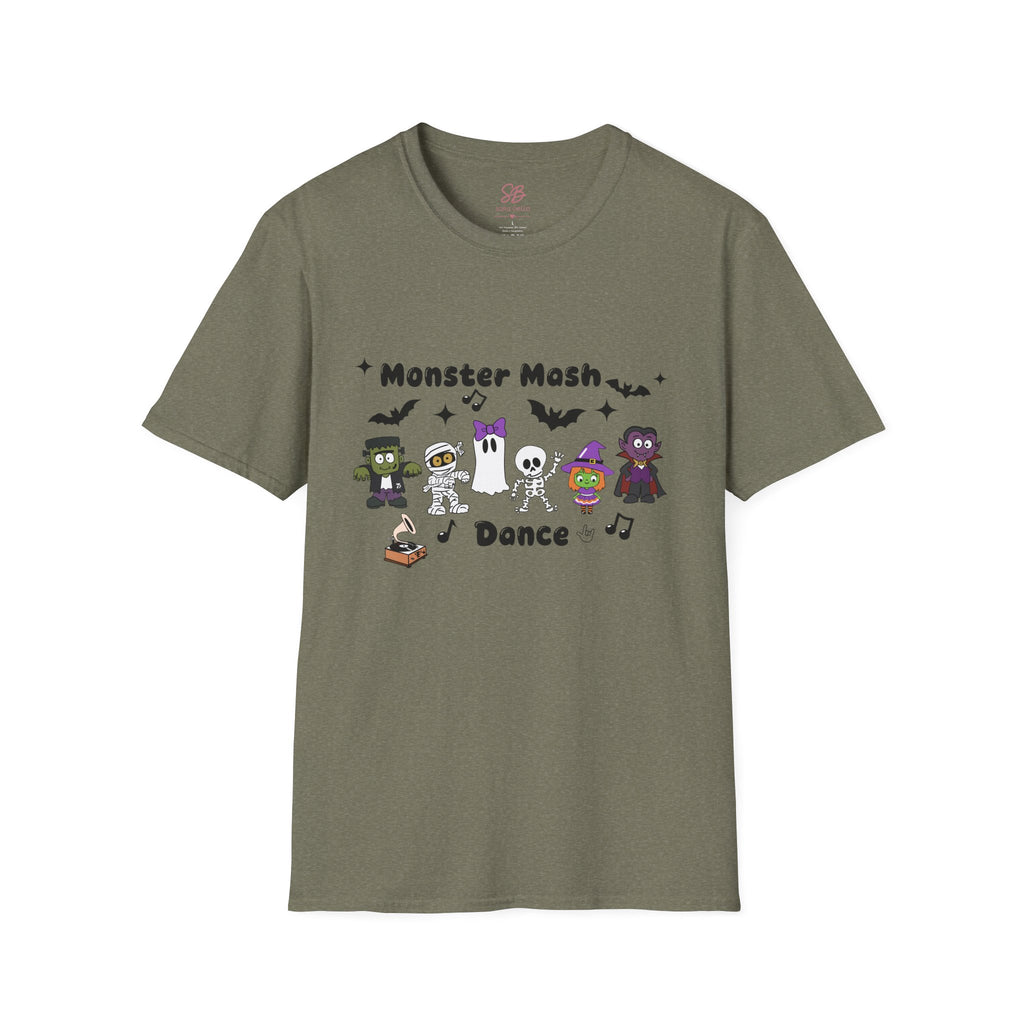 Monster Mash Dance of Halloween Characters Crews -  T-Shirt