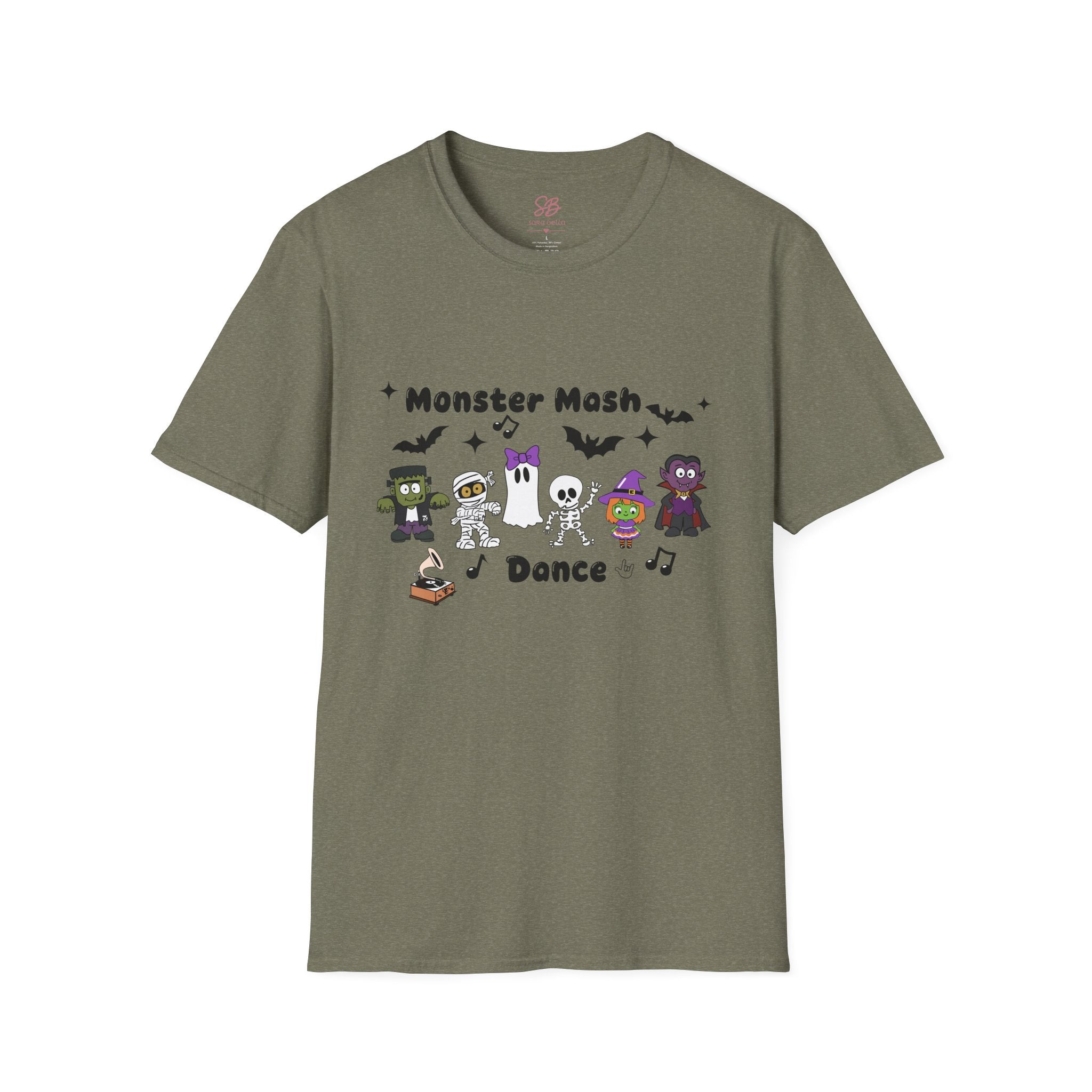 Monster Mash Dance of Halloween Characters Crews -  T-Shirt