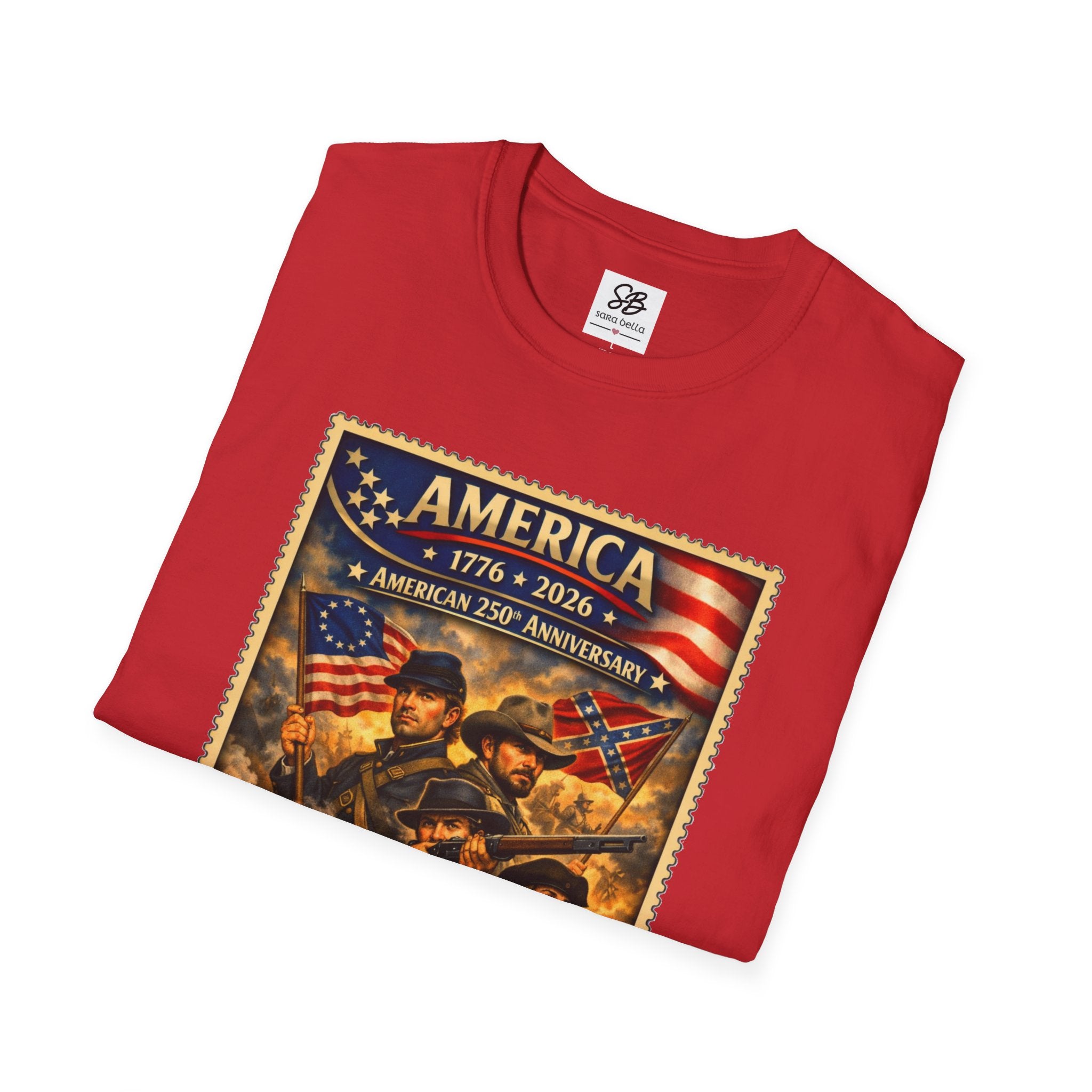 Civil War America Vintage Stamp T-Shirt