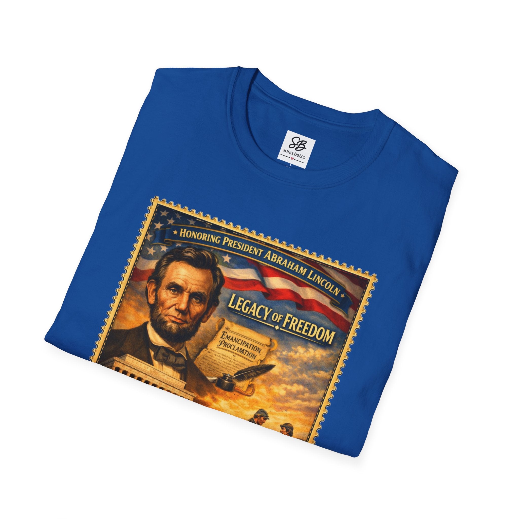 Abraham Lincoln 'Legacy of Freedom'  Vintage Stamp T‑Shirt