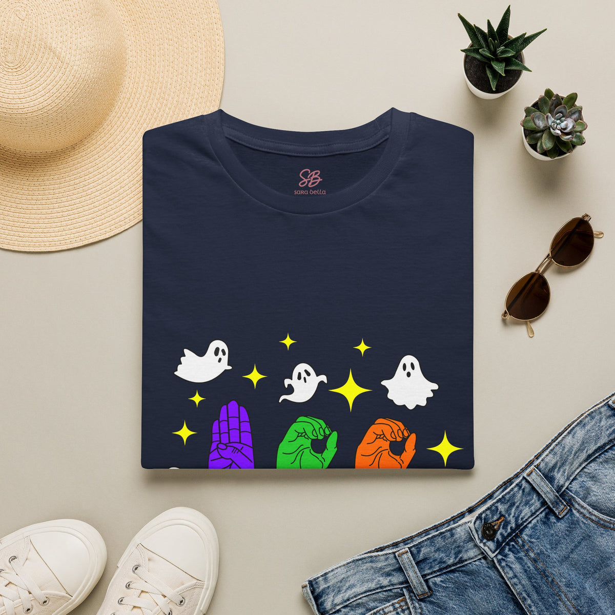 Ghosts "BOO" in ASL - T-Shirt