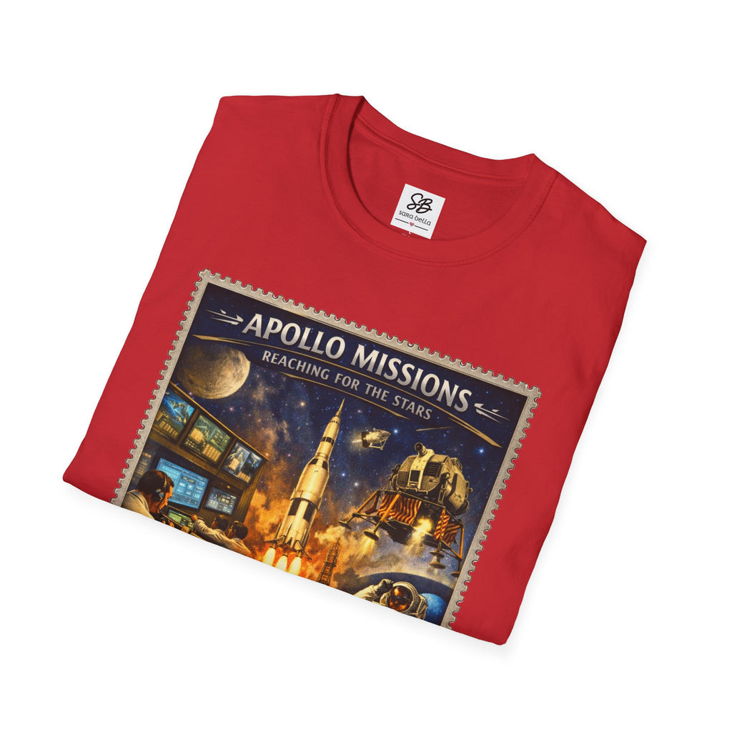 Apollo Missions  'Space Exploration' Vintage Stamp T-Shirt