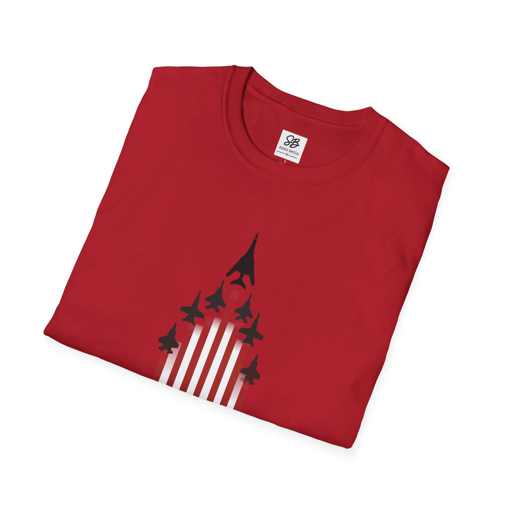 Patriotic American Flag Fighter Jets Design Shirt