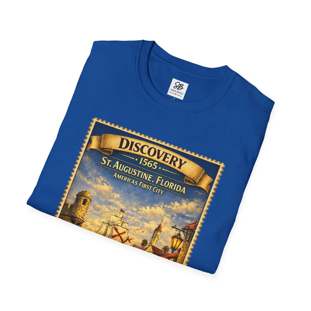 St. Augustine Discovery The Oldest City in America  1565 Vintage Stamp T-Shirt