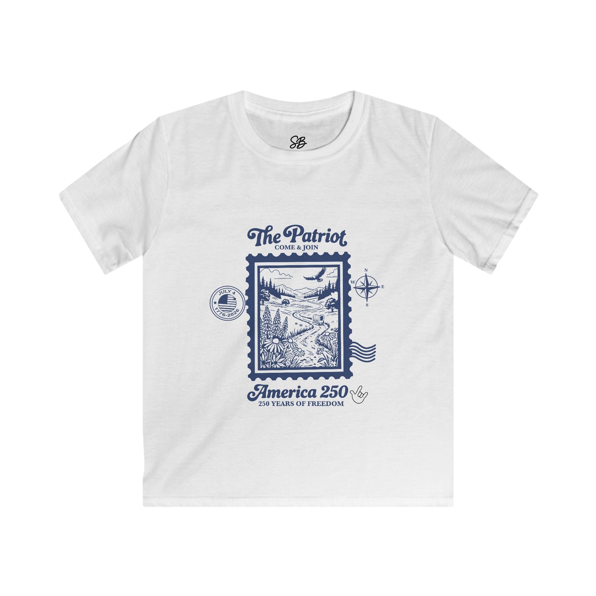 Kid Shirt — The Patriot America 250th Vintage Stamp Shirt