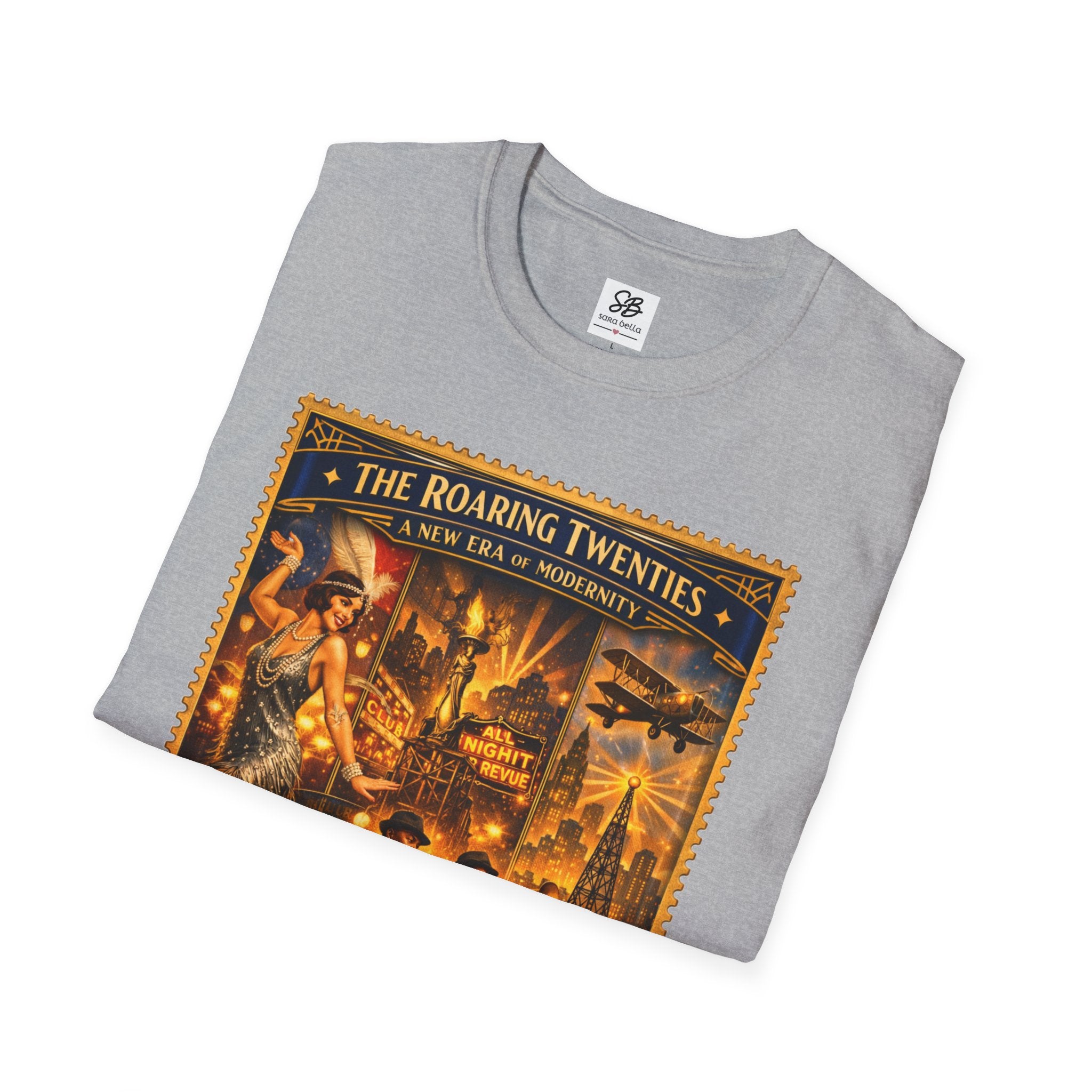 Roaring Twenties Vintage Stamp T-Shirt
