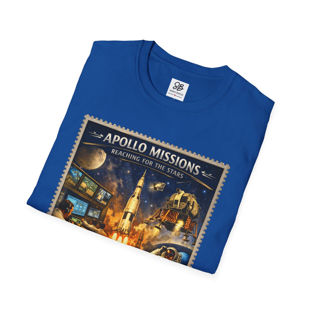 Apollo Missions  'Space Exploration' Vintage Stamp T-Shirt