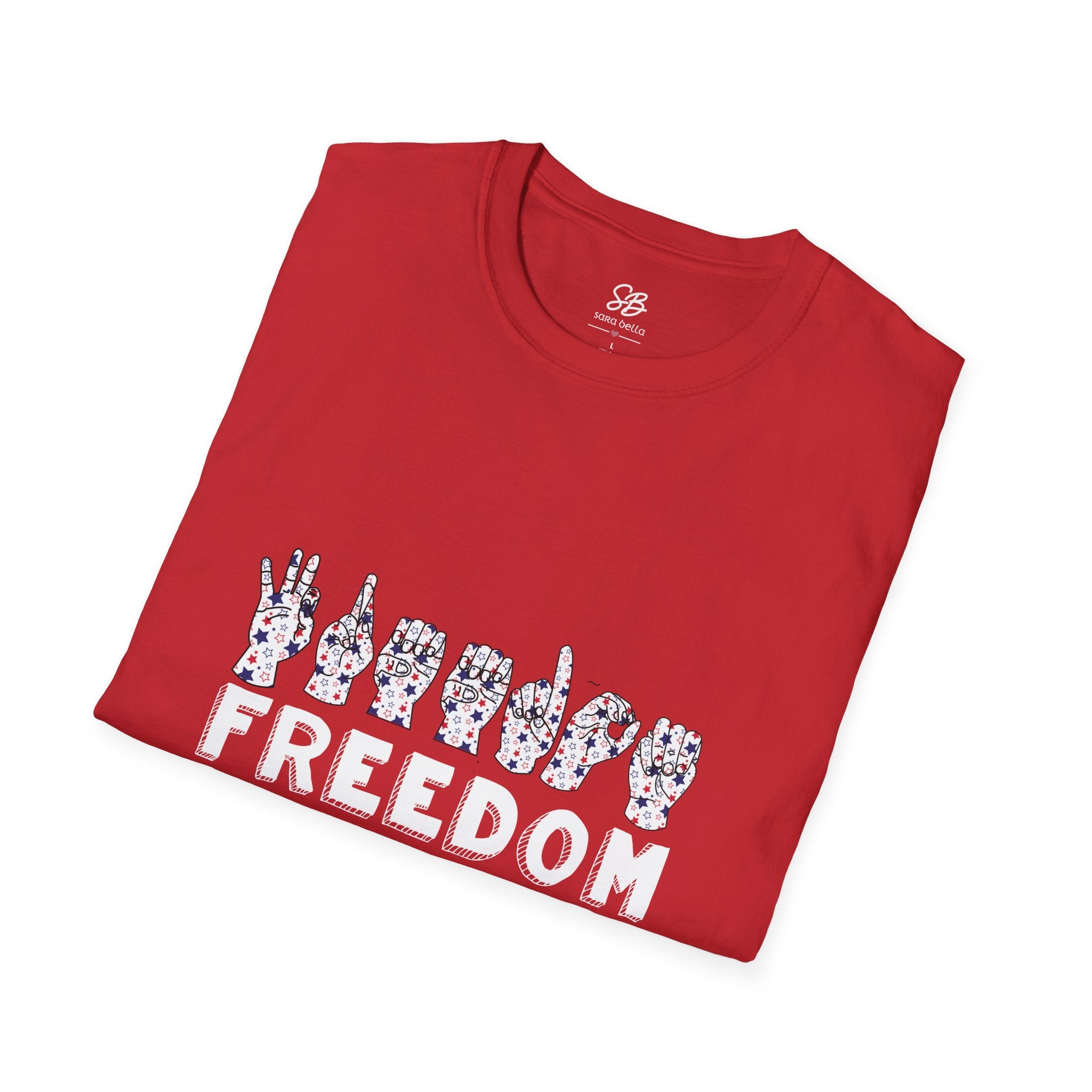 "Freedom" finger-spelled American Sign Language Graphic T-Shirt