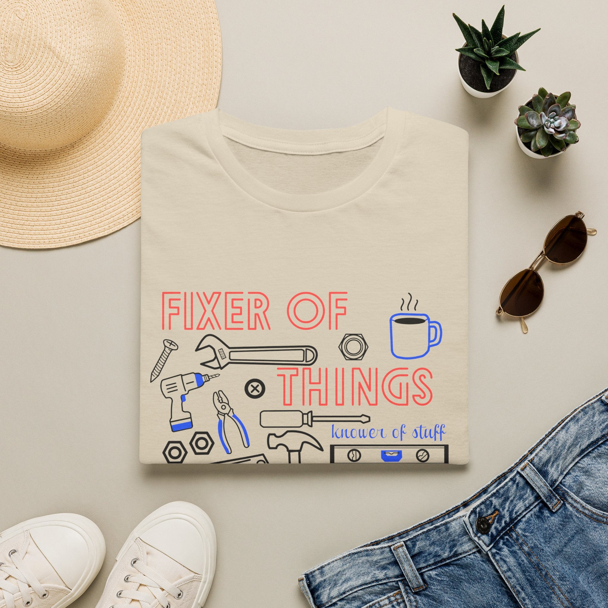 Fixer of Things Knower of Stuff Dad Shirt —  Handy Dad Tool Gift