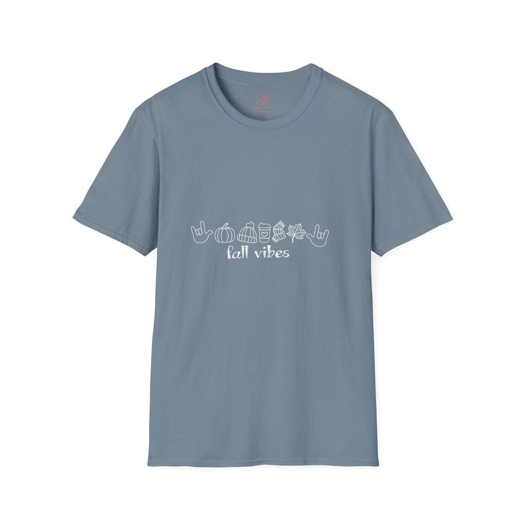 Fall Vibes with I Love you American Sign Language, ASL  - T-Shirt