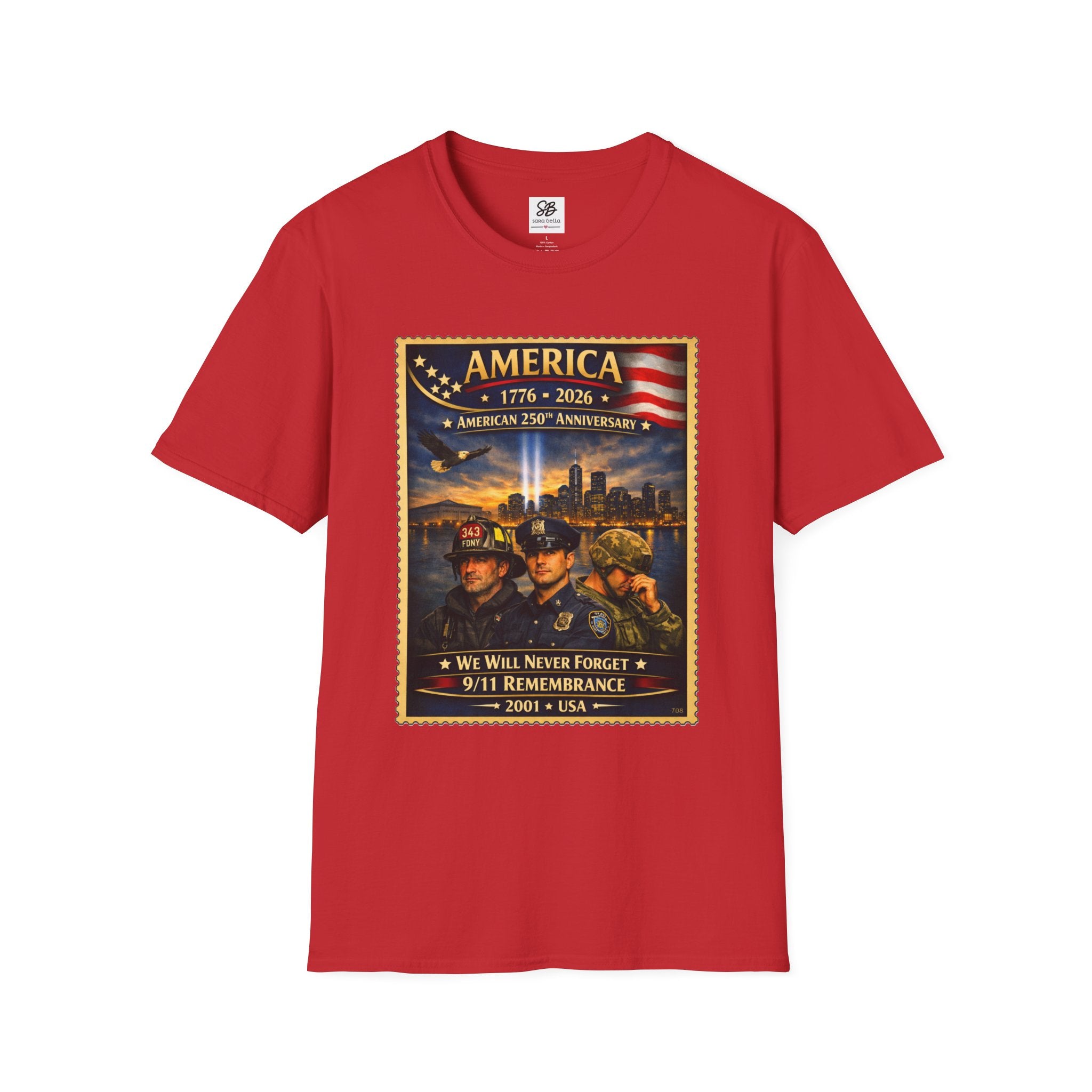 9/11 Remembrance"We Will Never Forget" Vintage Stamp T-Shirt