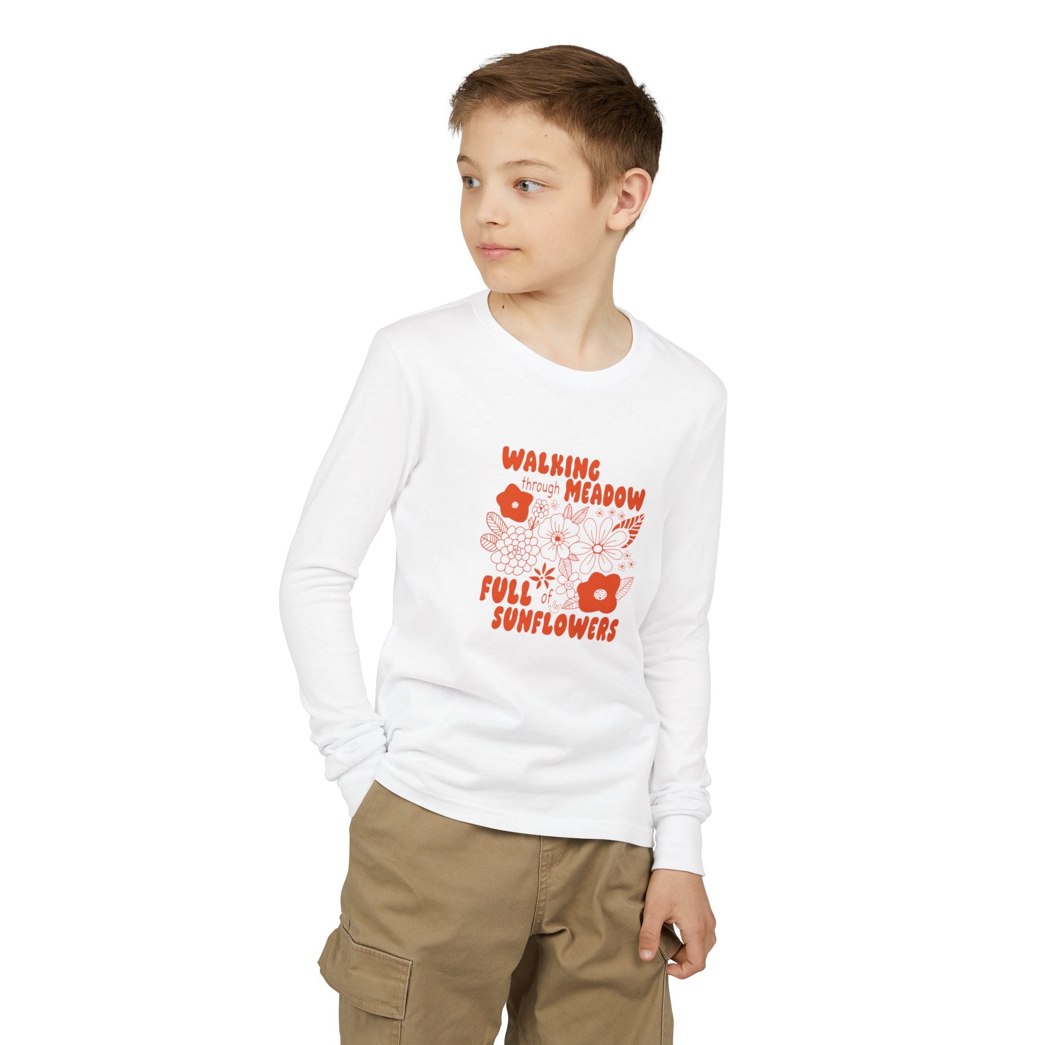 Walking Meadow Full Sunflowers - Kid Long Sleeve Shirt