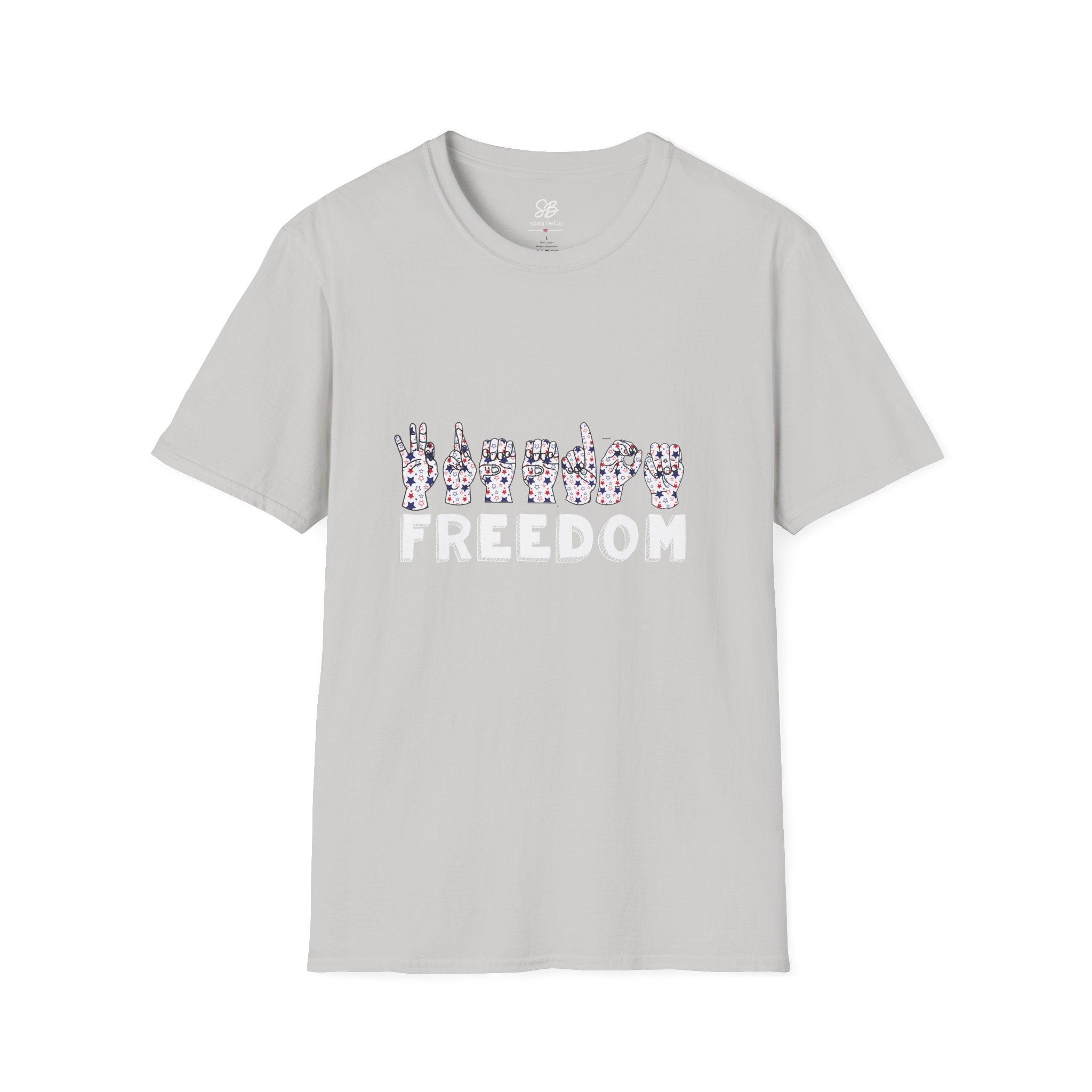 "Freedom" finger-spelled American Sign Language Graphic T-Shirt