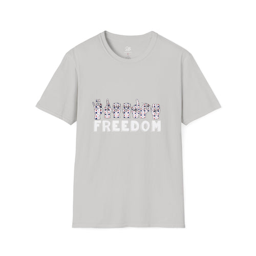 "Freedom" finger-spelled American Sign Language Graphic T-Shirt