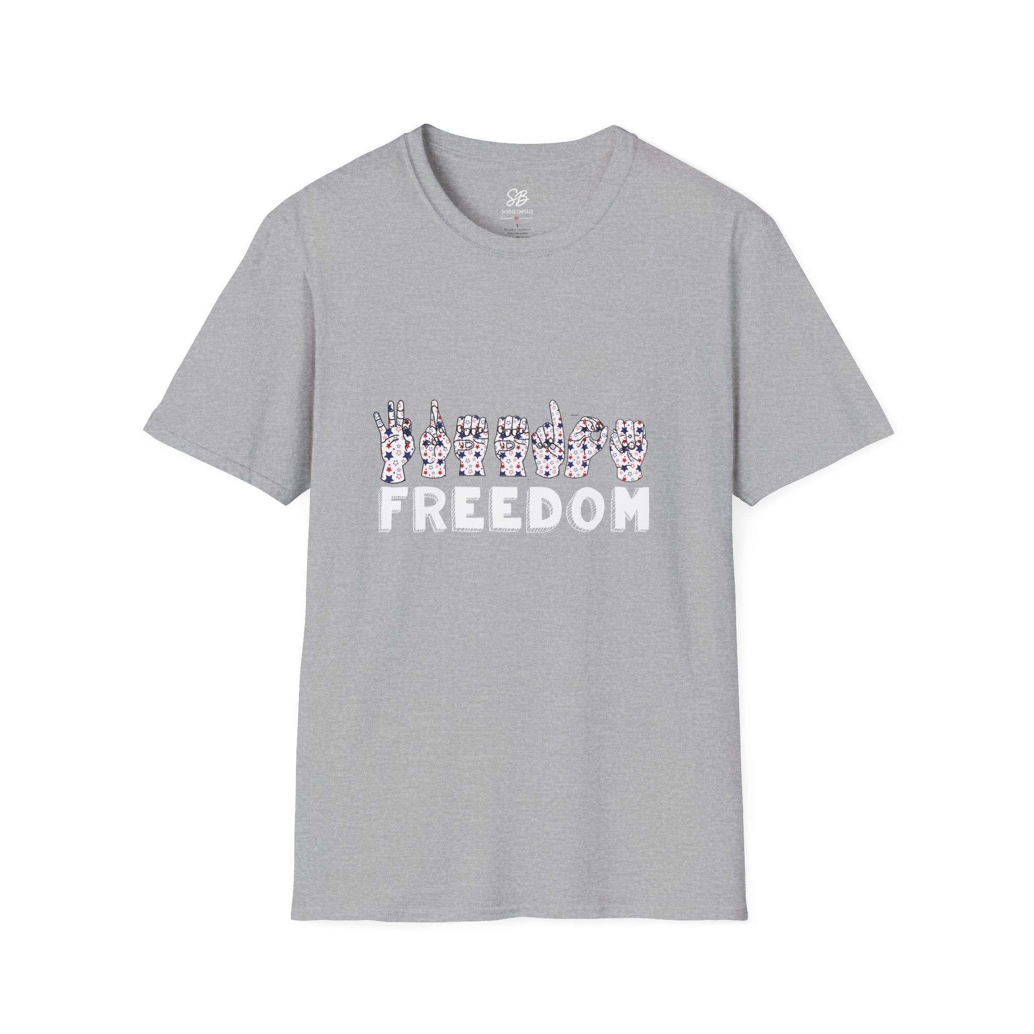 "Freedom" finger-spelled American Sign Language Graphic T-Shirt
