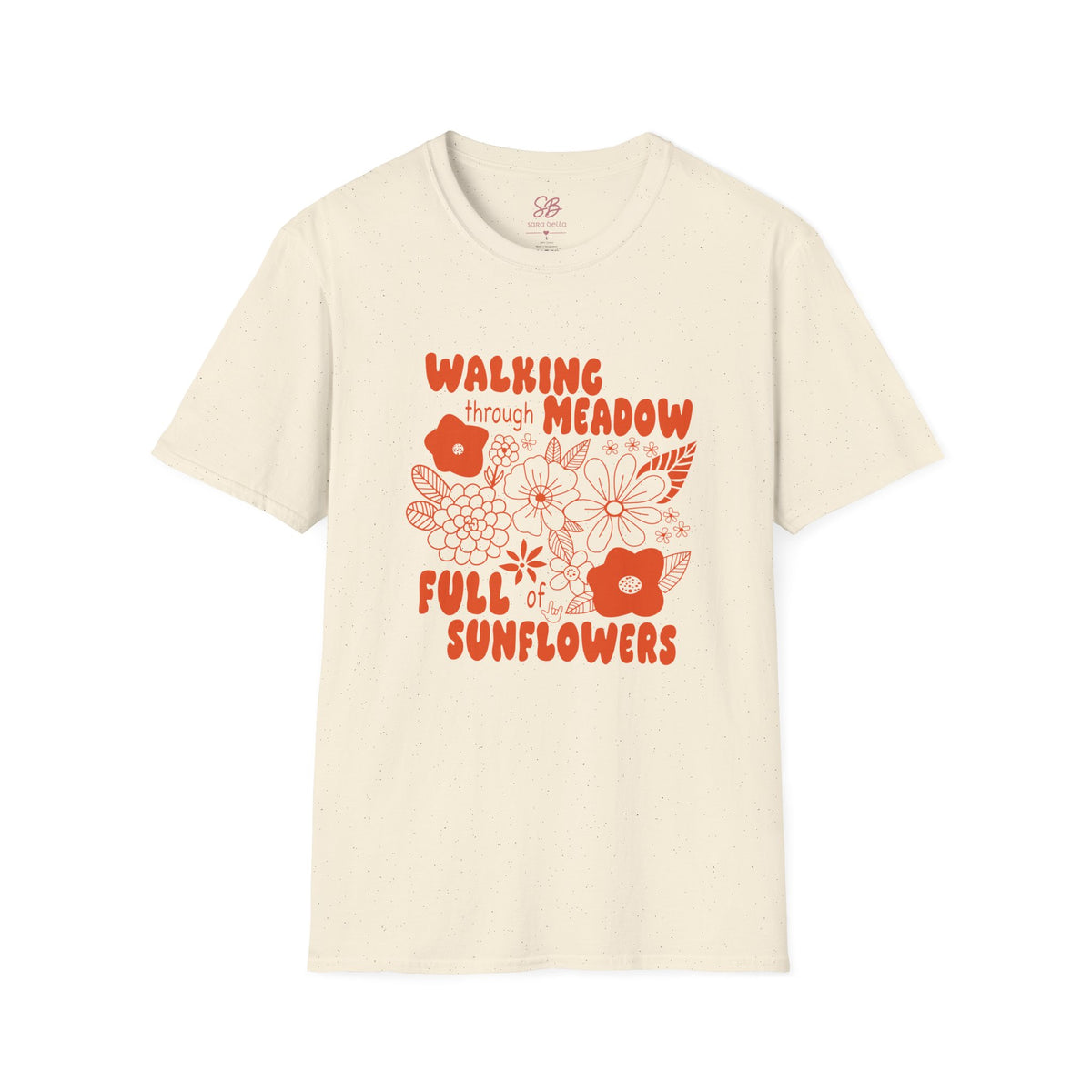 Walking Through Meadow Sunflowers - T-Shirt
