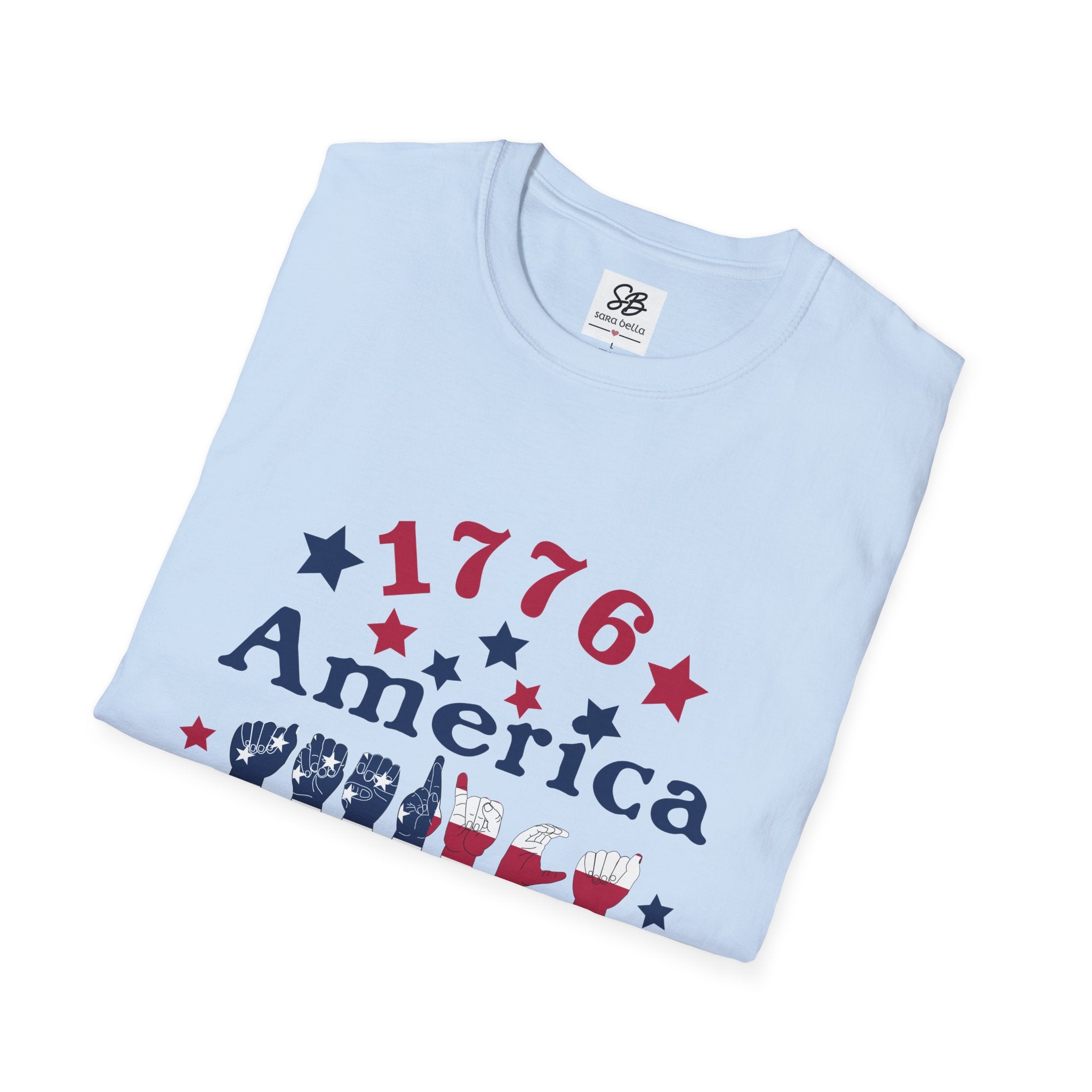 America in fingers-spelled ASL (America Sign Language) Shirt