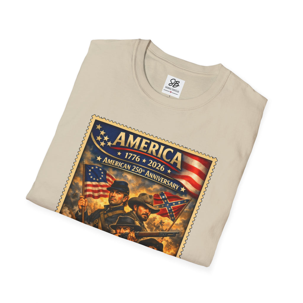 Civil War America Vintage Stamp T-Shirt