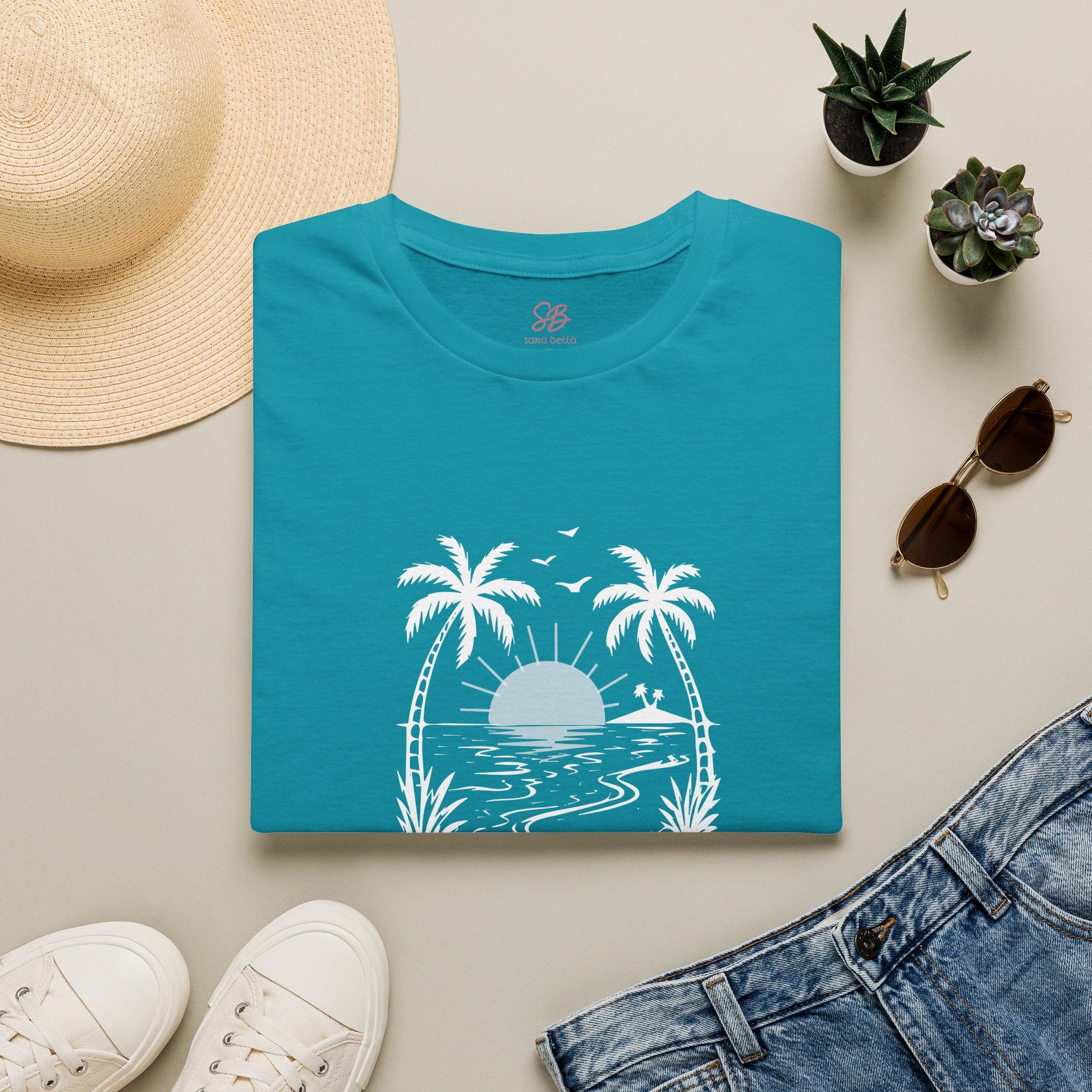 'Salt Water Heals Everything" of  white design -  T-Shirt