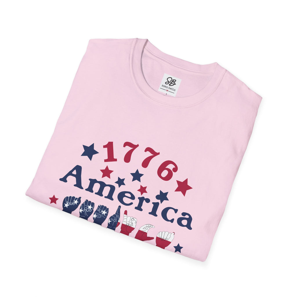 America in fingers-spelled ASL (America Sign Language) Shirt