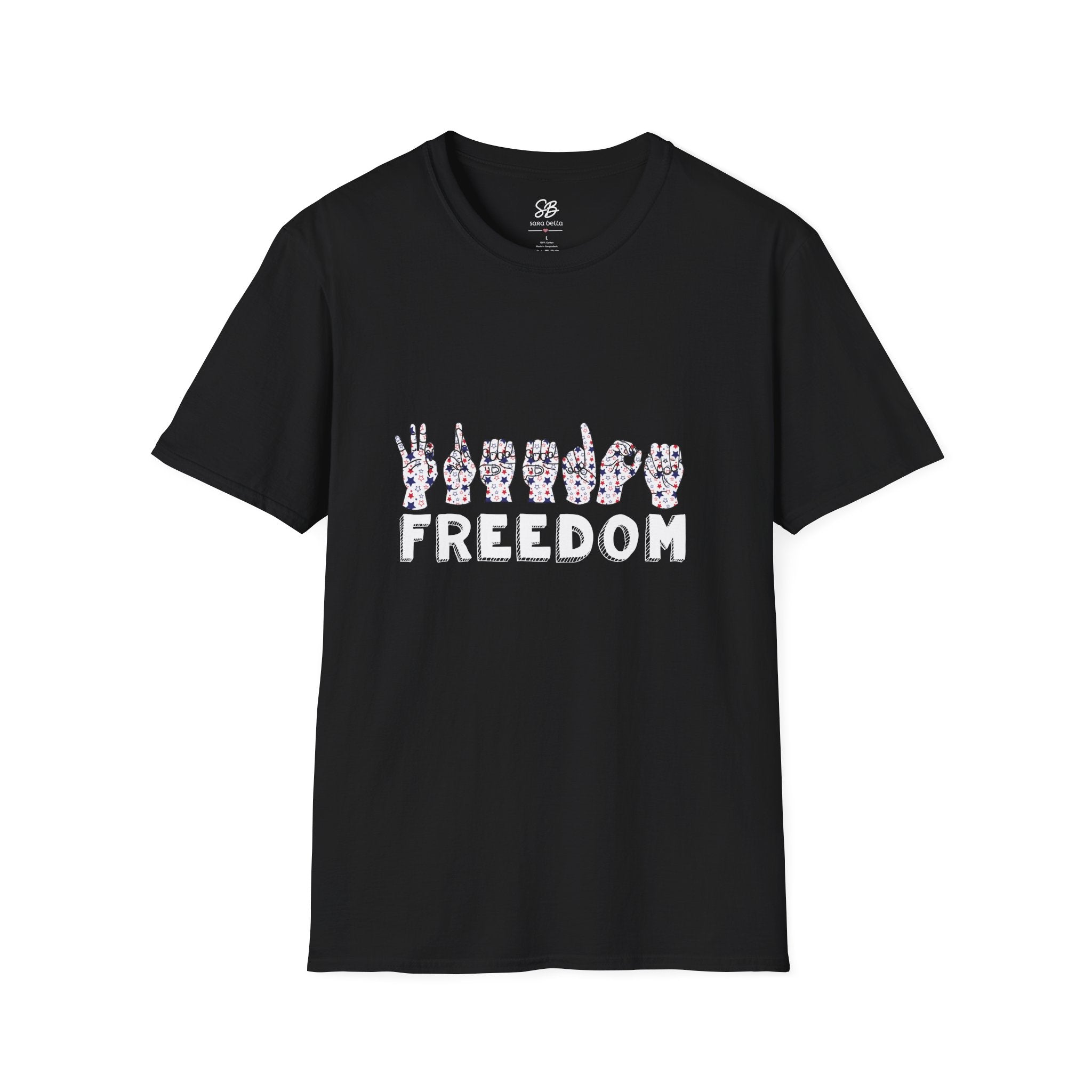 "Freedom" finger-spelled American Sign Language Graphic T-Shirt