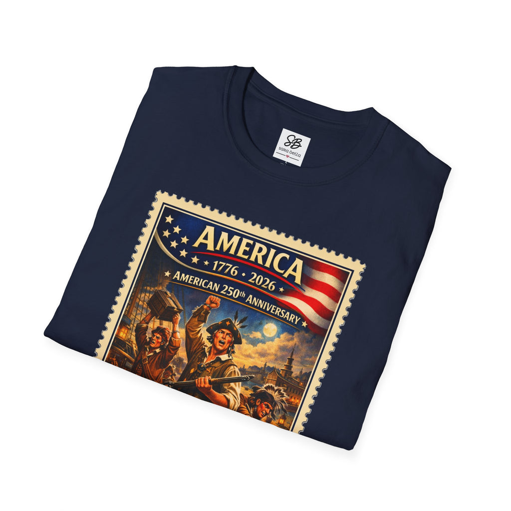 Boston Tea Party Vintage Stamp T-Shirt