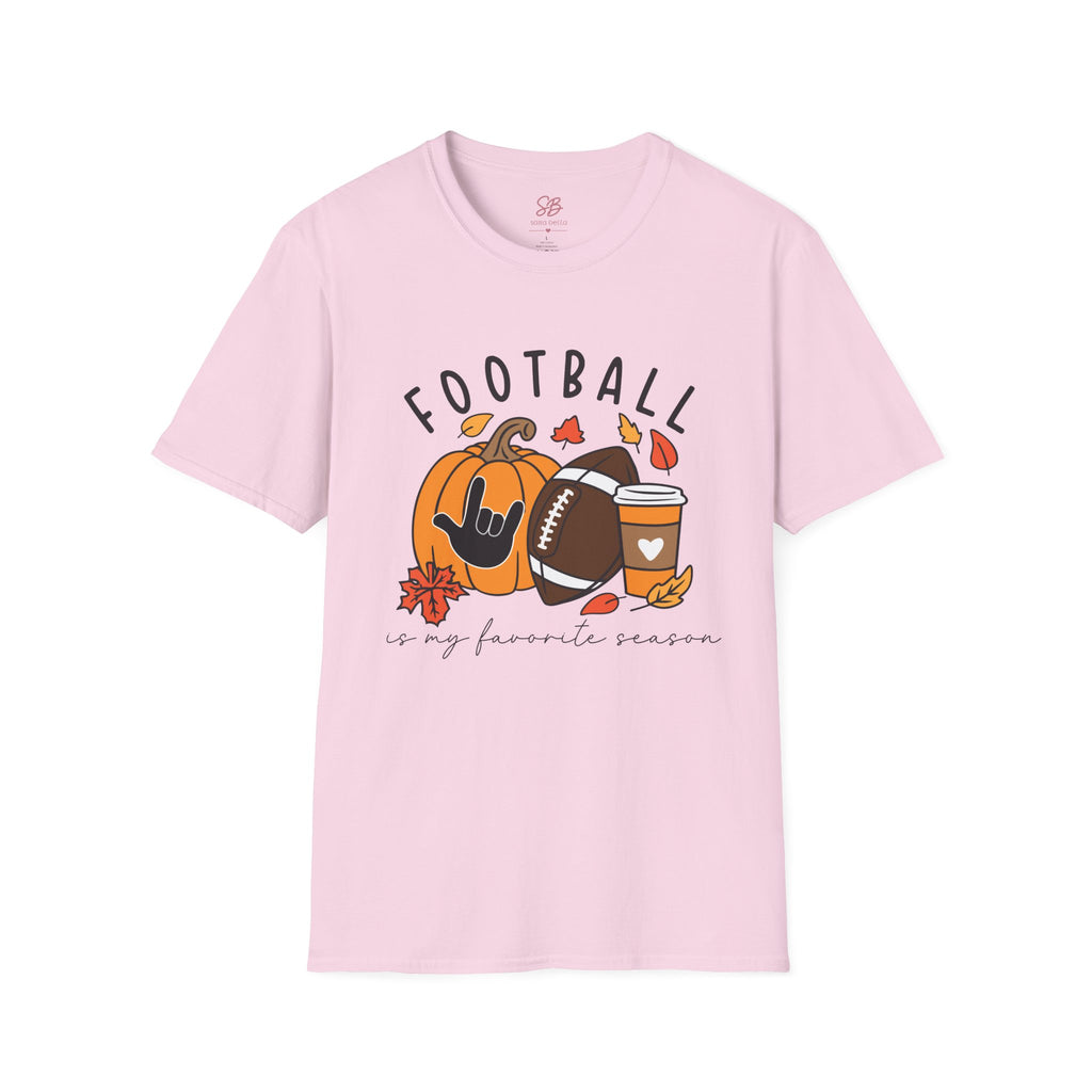 Football Is My Favorite Season  with I love you American Sign Language, ASL- T-Shirt