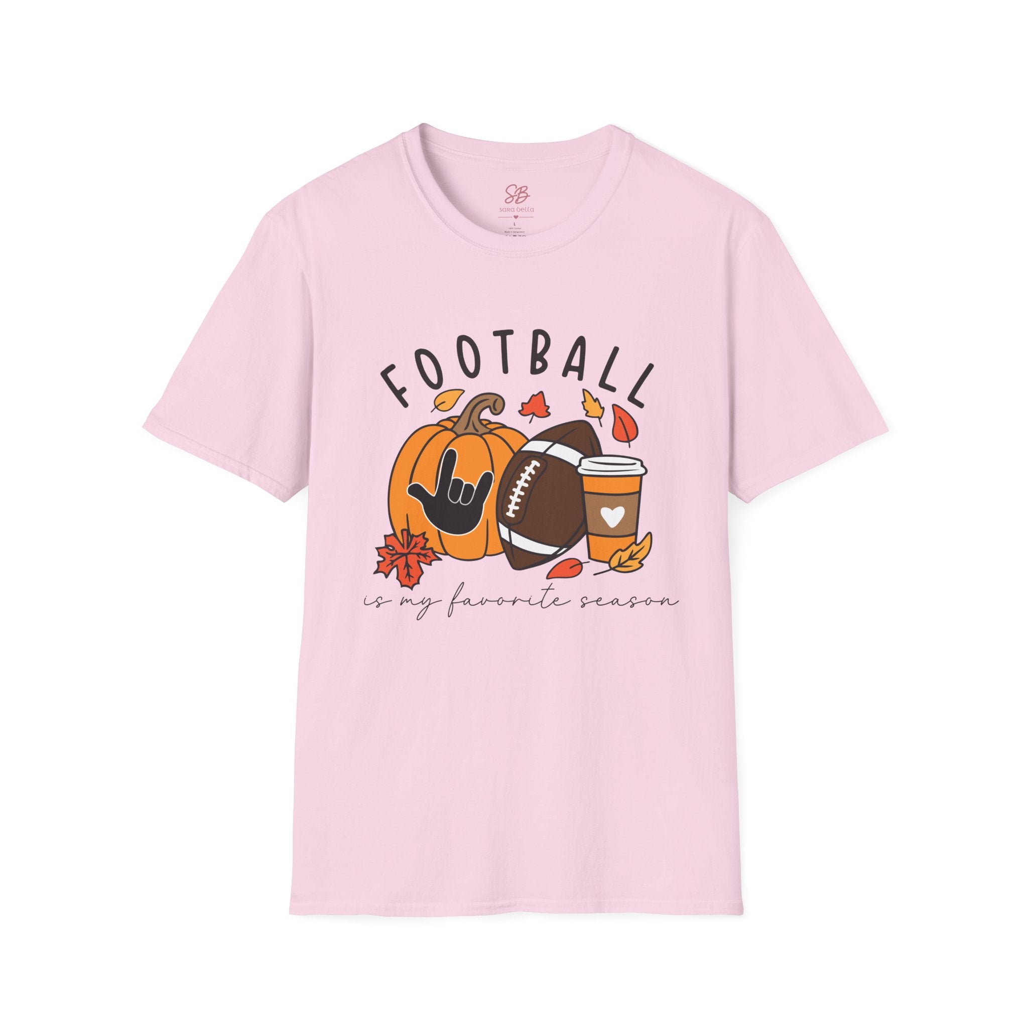 Football Is My Favorite Season  with I love you American Sign Language, ASL- T-Shirt