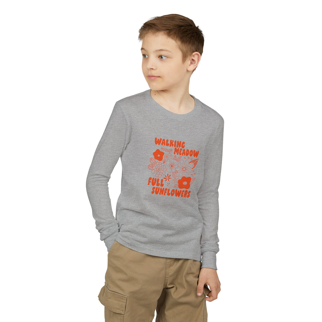 Walking Meadow Full Sunflowers - Kid Long Sleeve Shirt