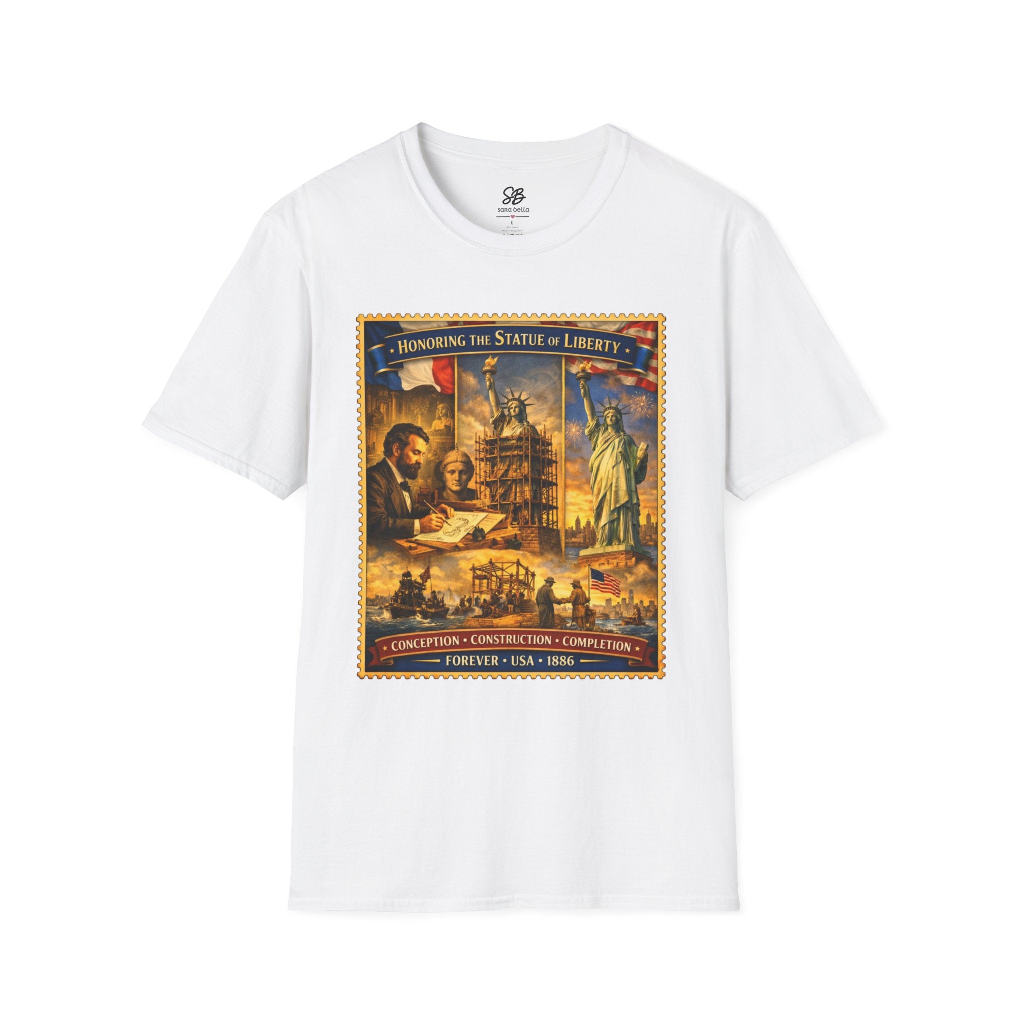 Statue of Liberty Tribute Vintage Stamp T-Shirt