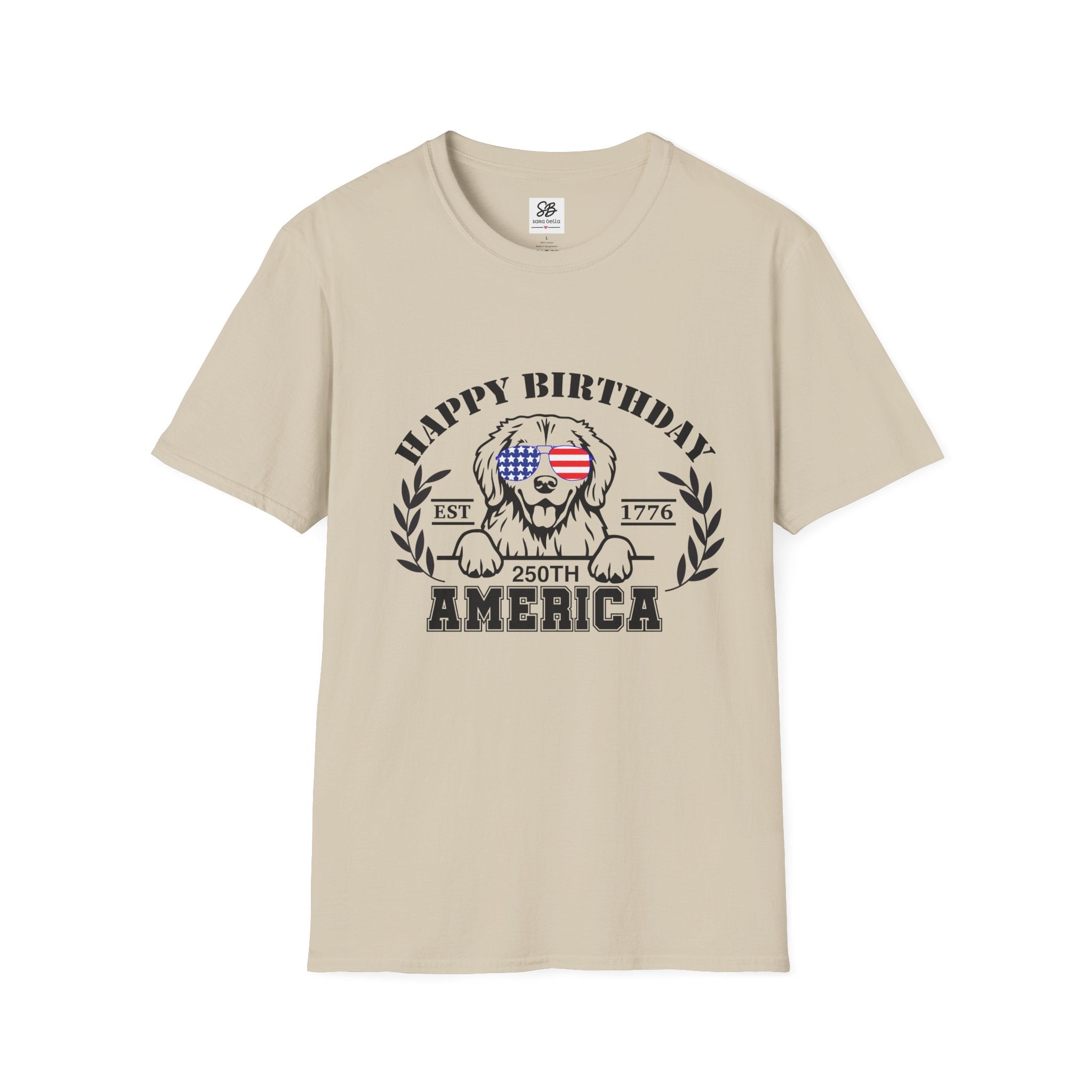 Happy Birthday 250th America with a dog T-Shirt