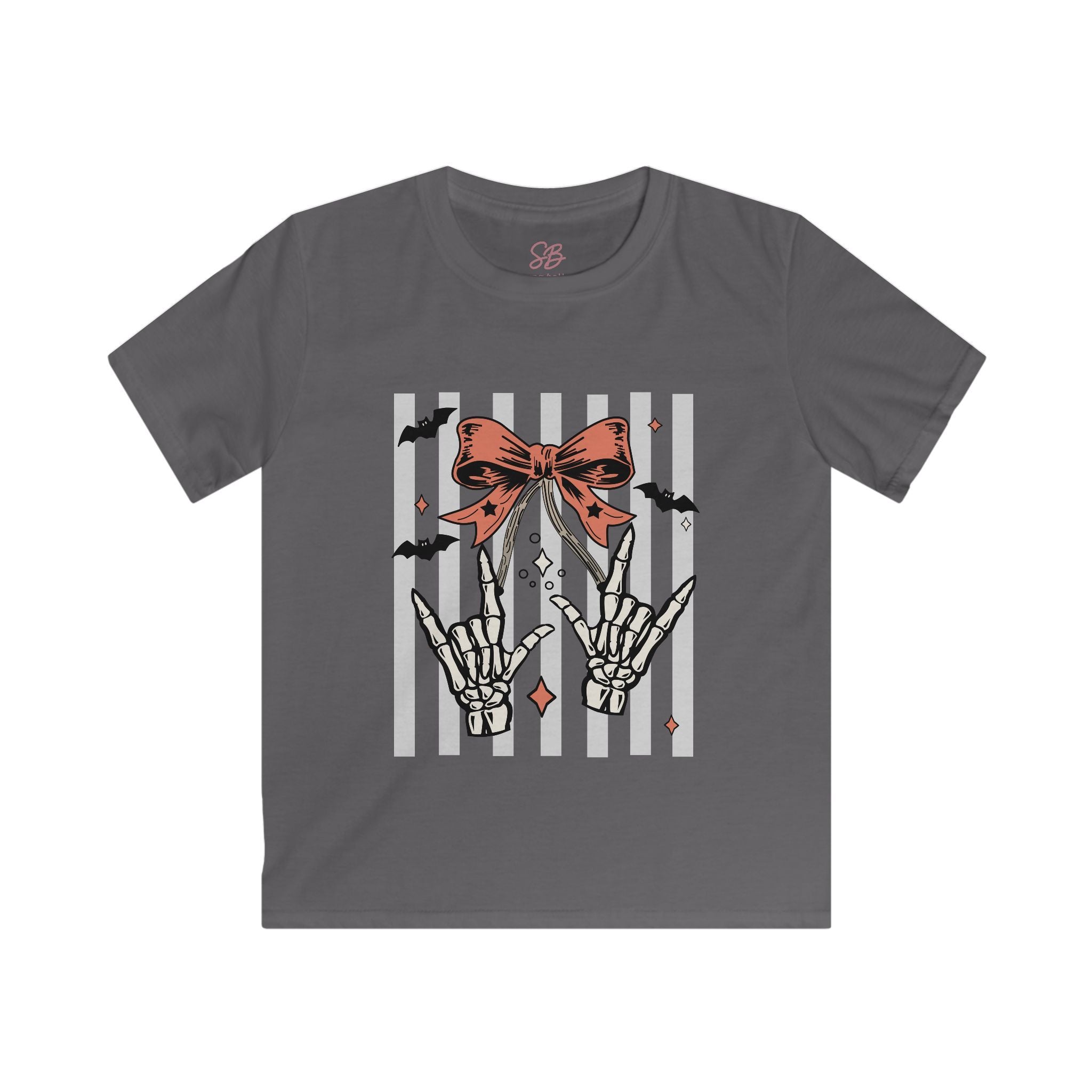Spooky Skeleton hands "I Love You" ASL - Kids T-Shirts
