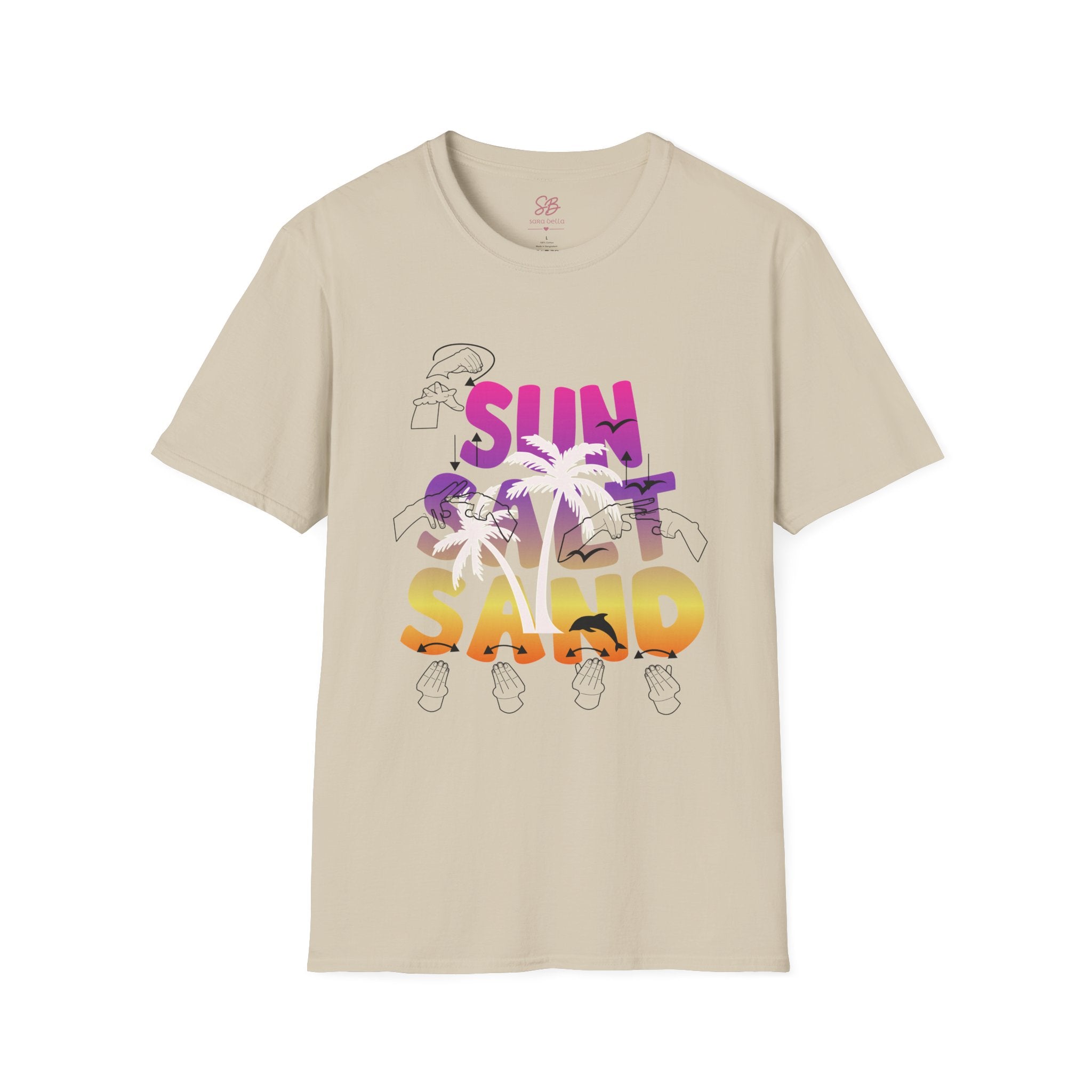 Sun, Salt & Sand in  American Sign Language - T-Shirt