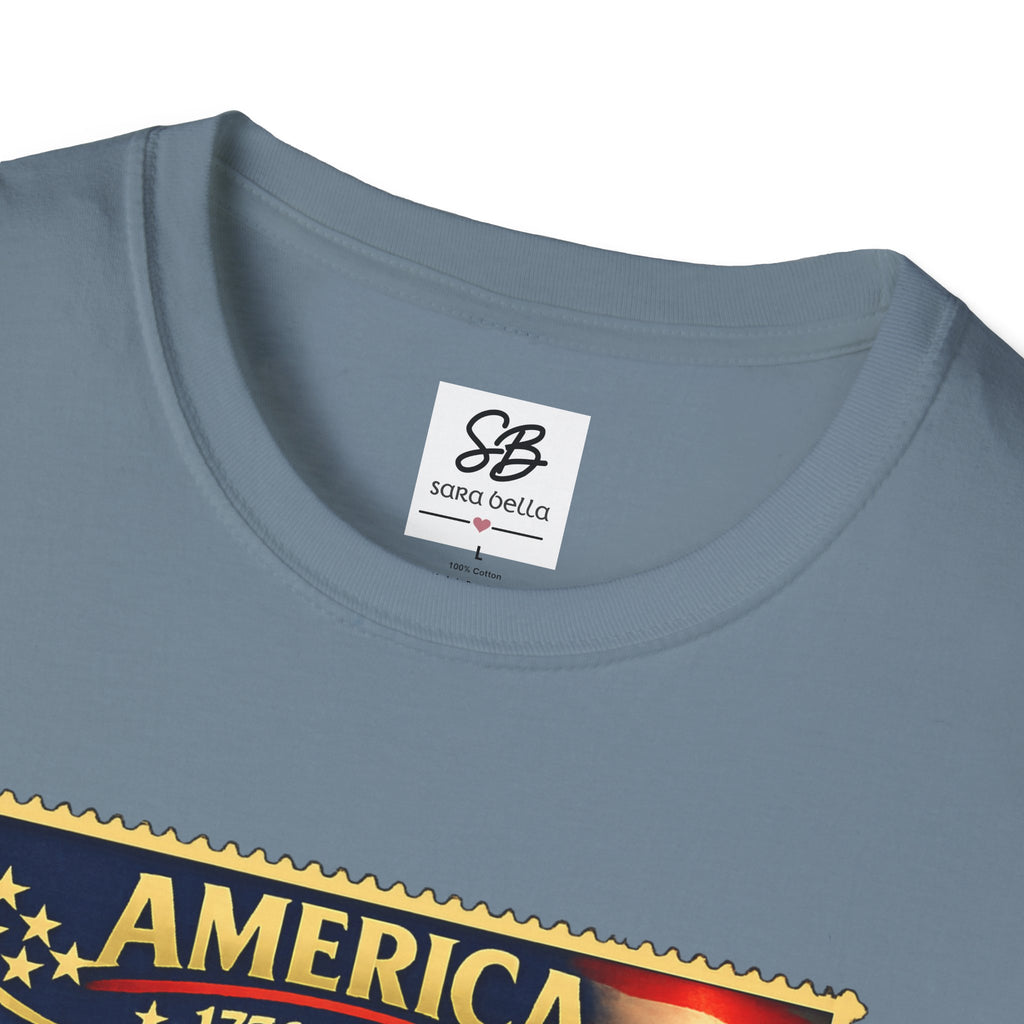 Patriotic America “Honoring Our Armed Forces”  Vintage Stamp T-Shirt