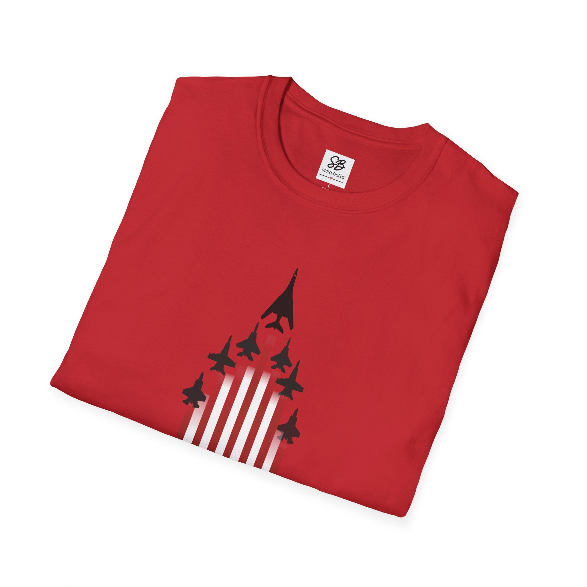 Patriotic American Flag Fighter Jets Design Shirt