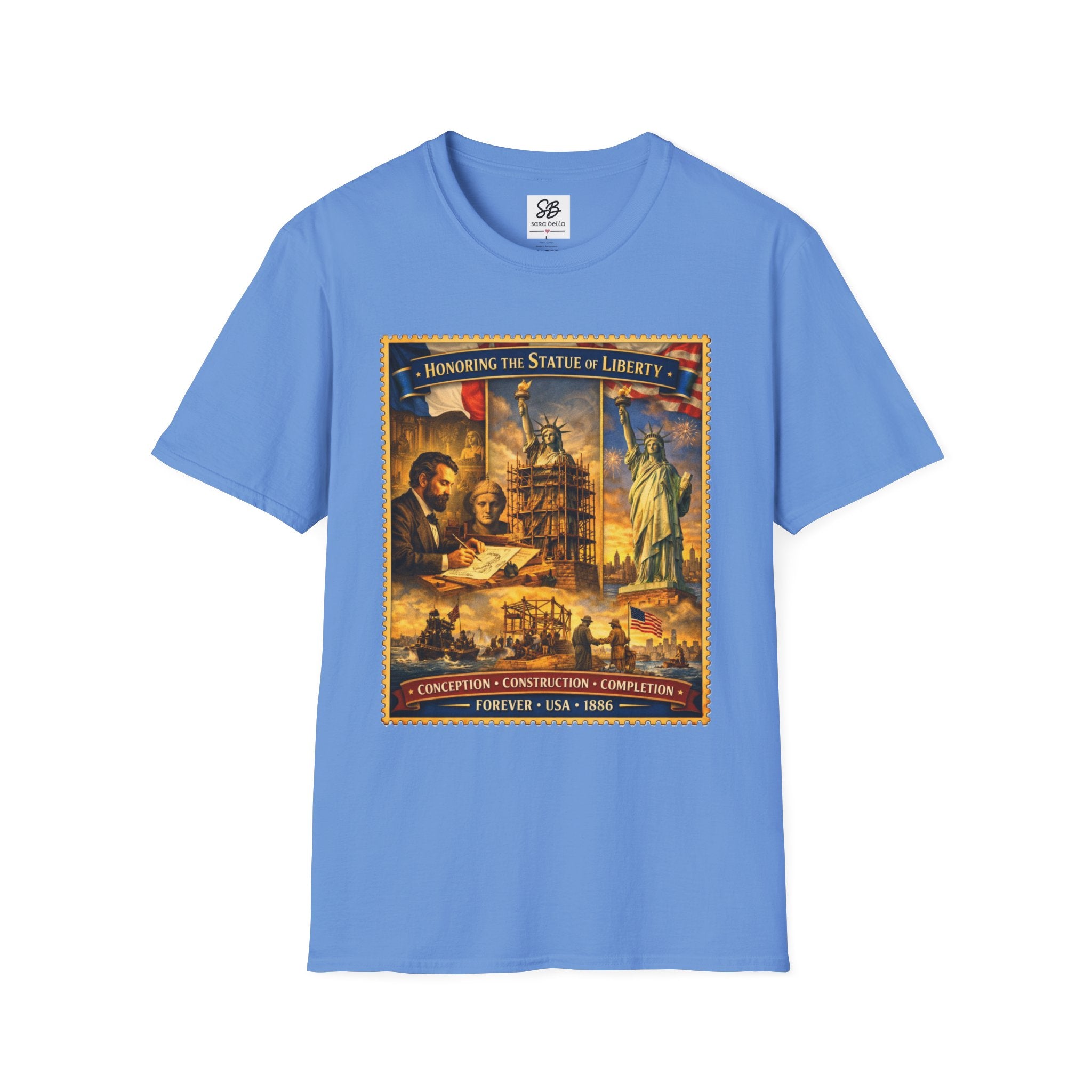 Statue of Liberty Tribute Vintage Stamp T-Shirt