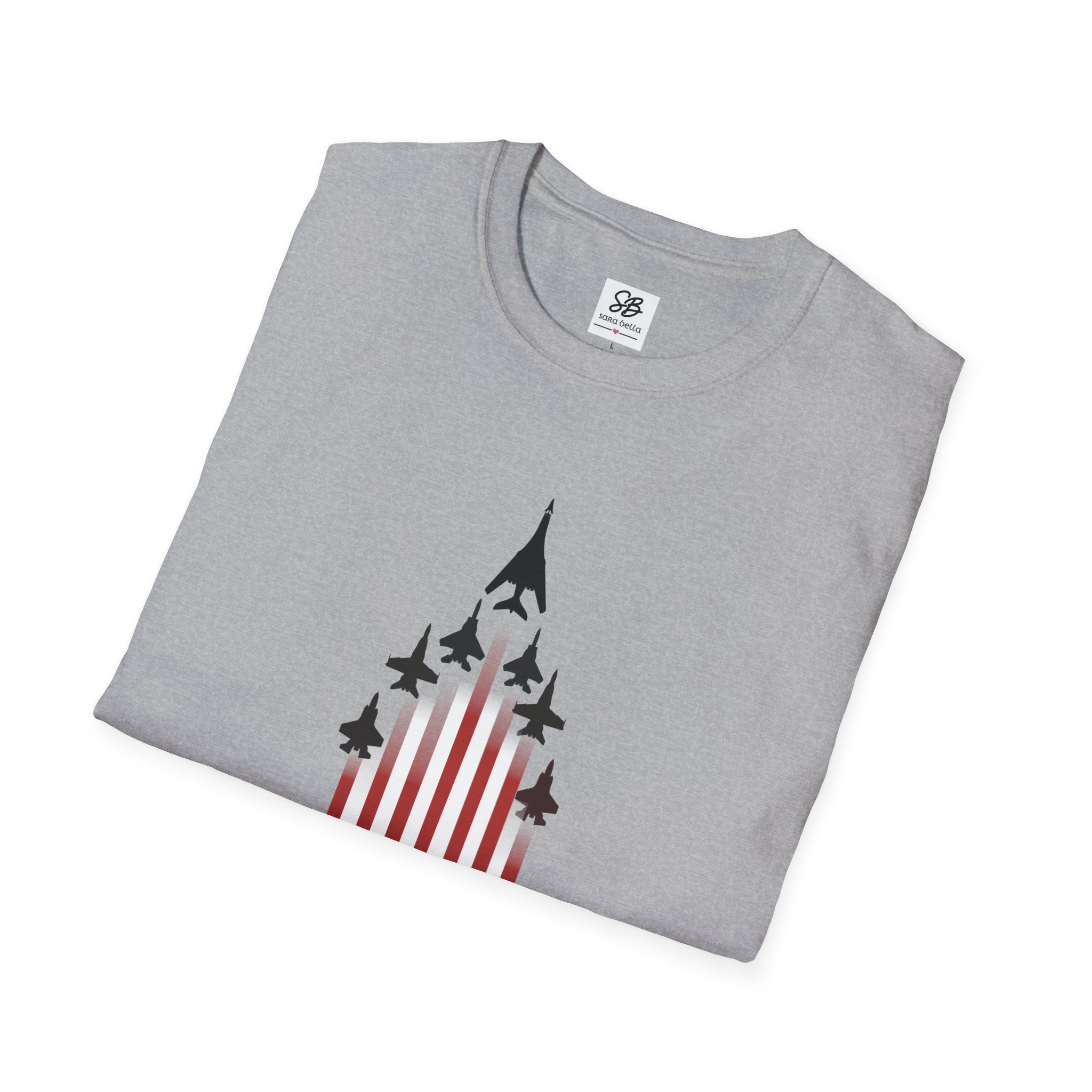 Patriotic American Flag Fighter Jets Design Shirt
