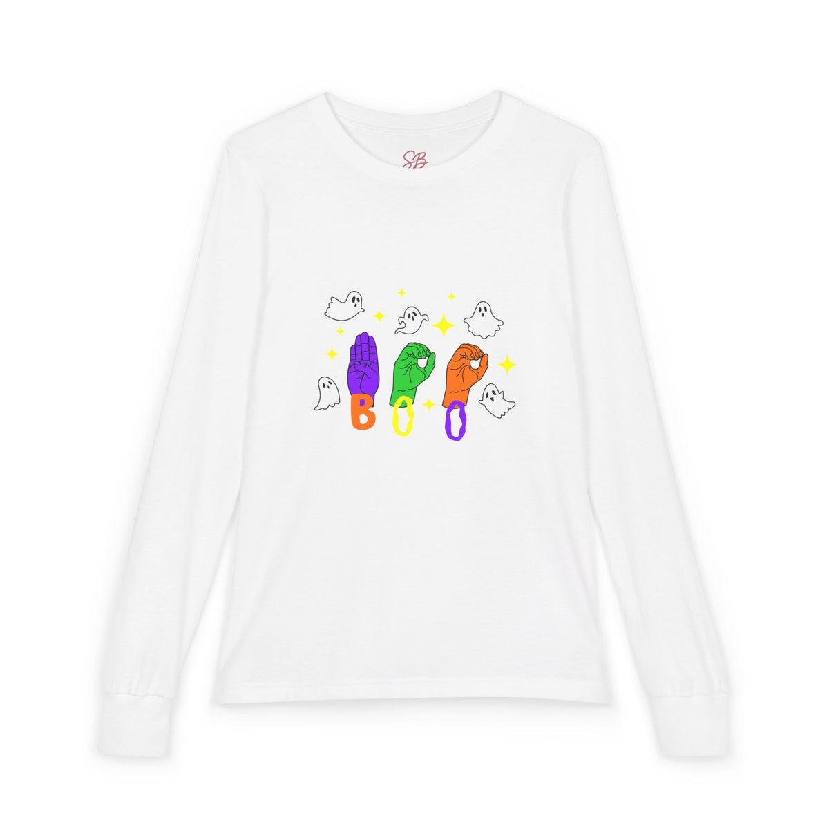 Ghosts Boo in ASL - Kid Long Sleeve Shirt