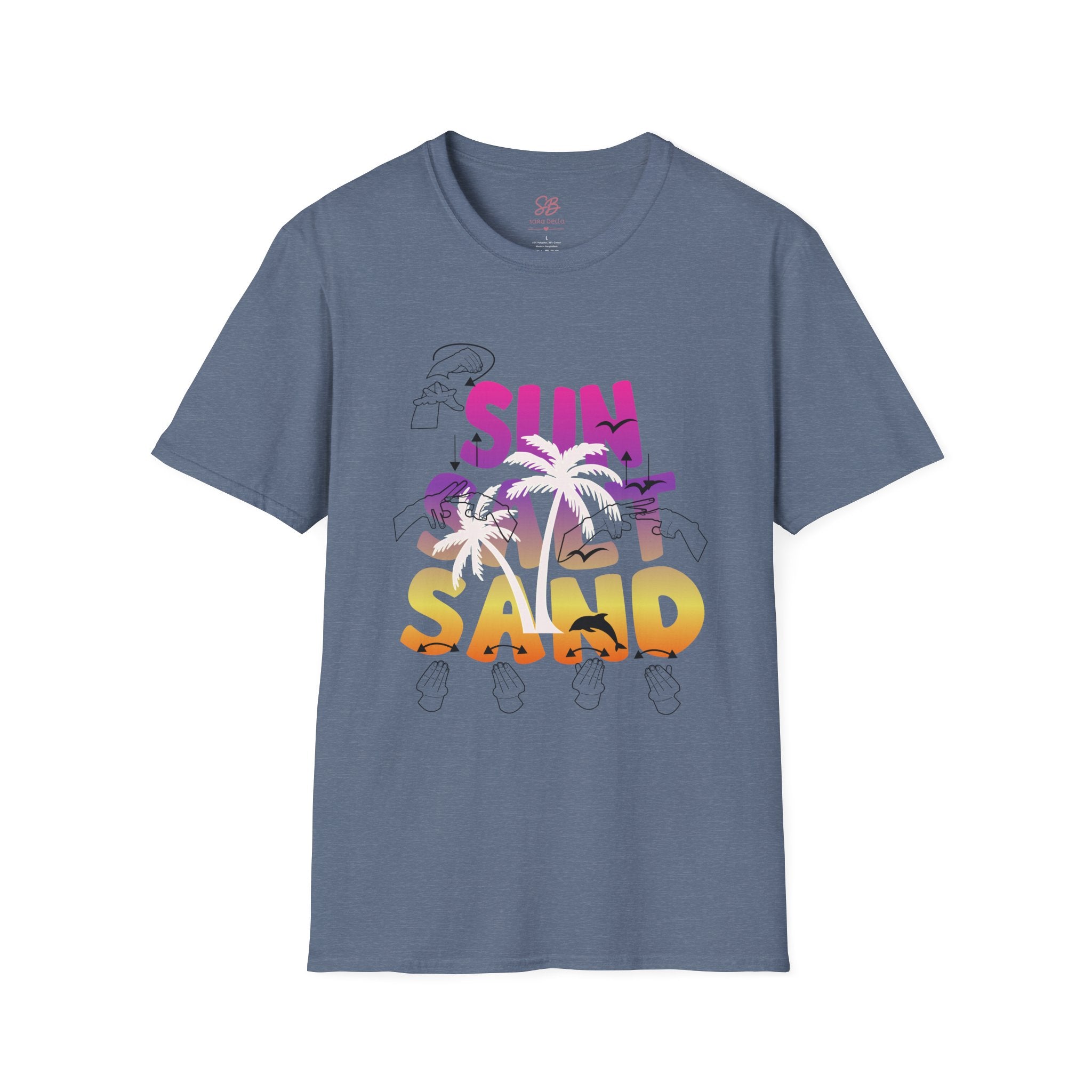 Sun, Salt & Sand in  American Sign Language - T-Shirt