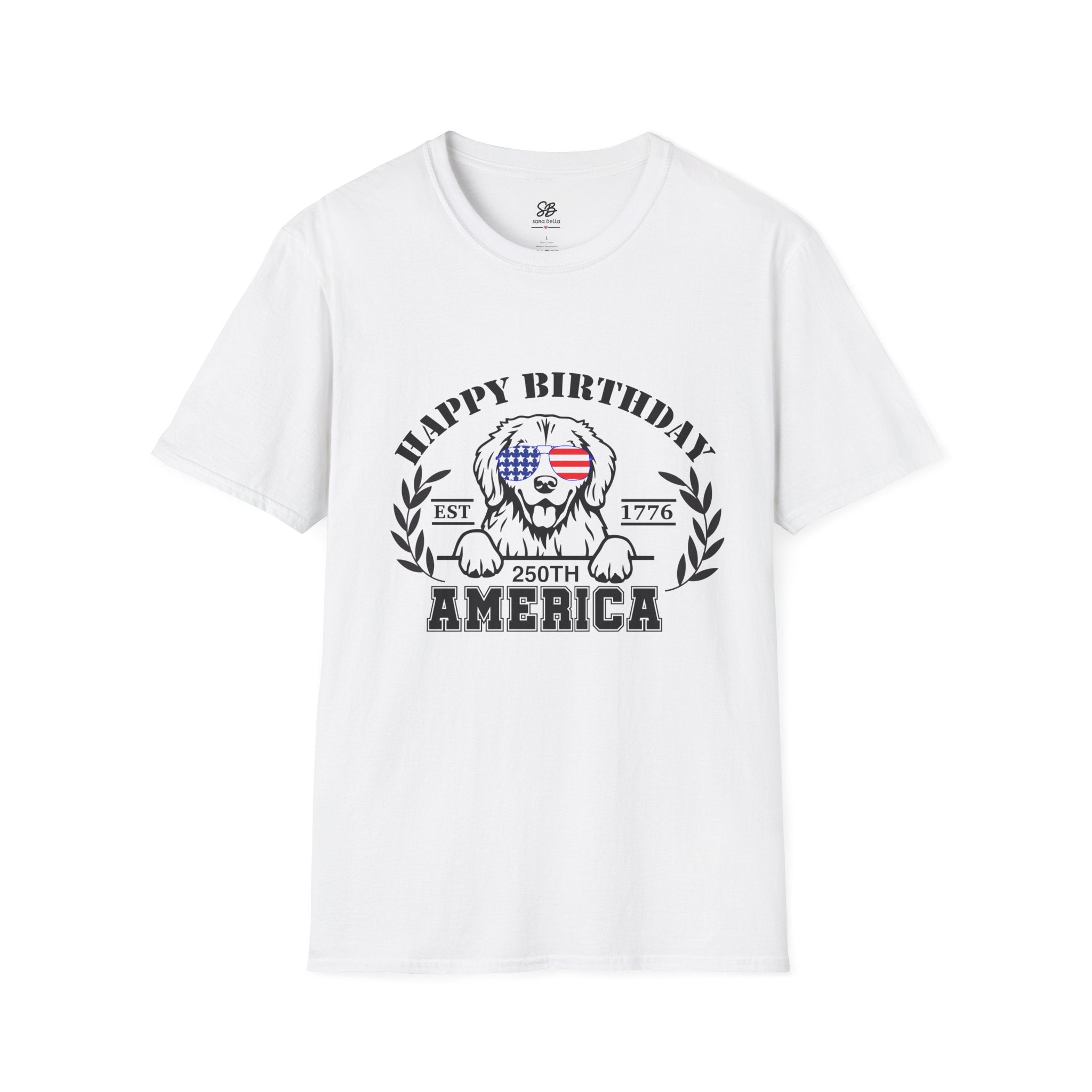 Happy Birthday 250th America with a dog T-Shirt