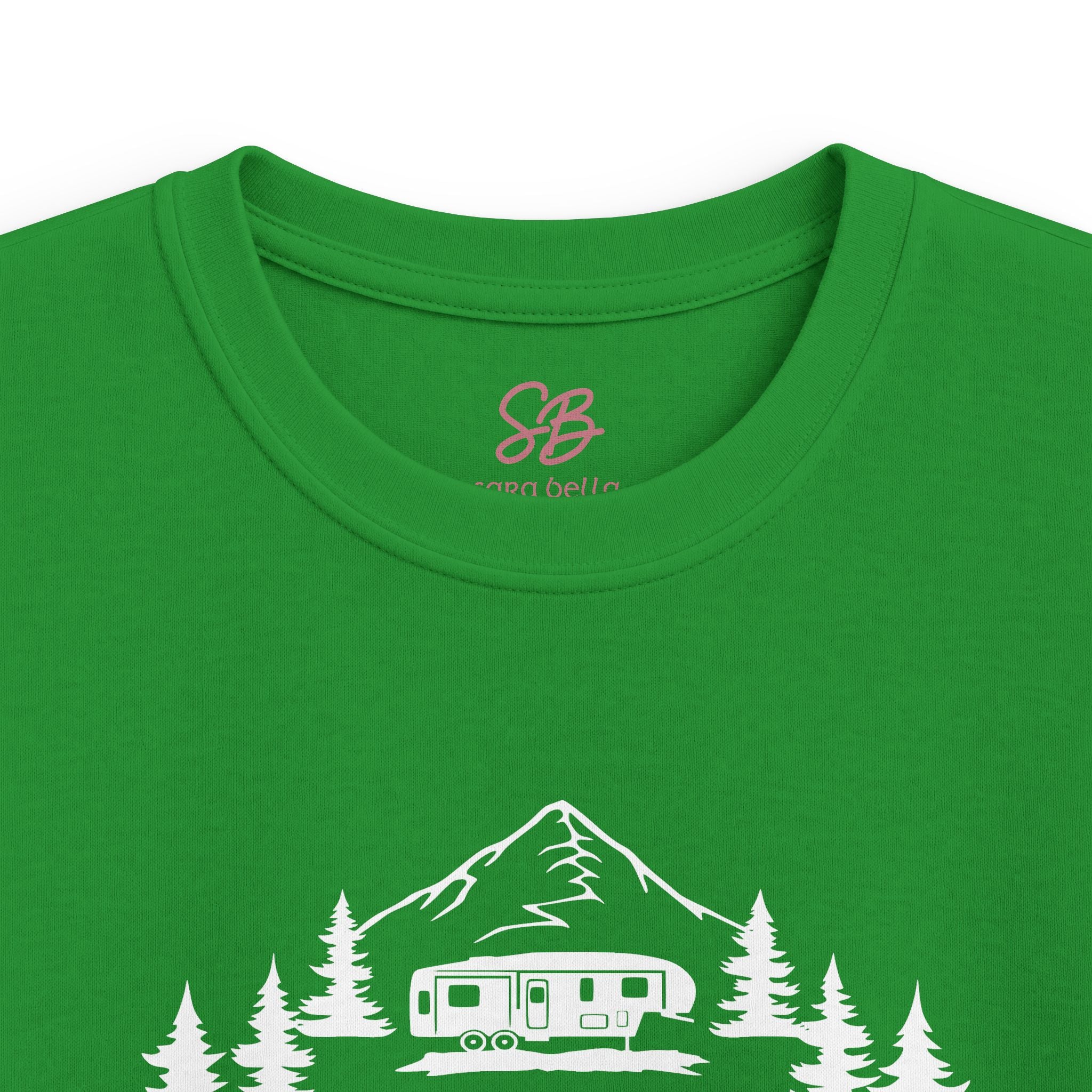 Live Love Camping in ASL (white ink) - Kid T-Shirt